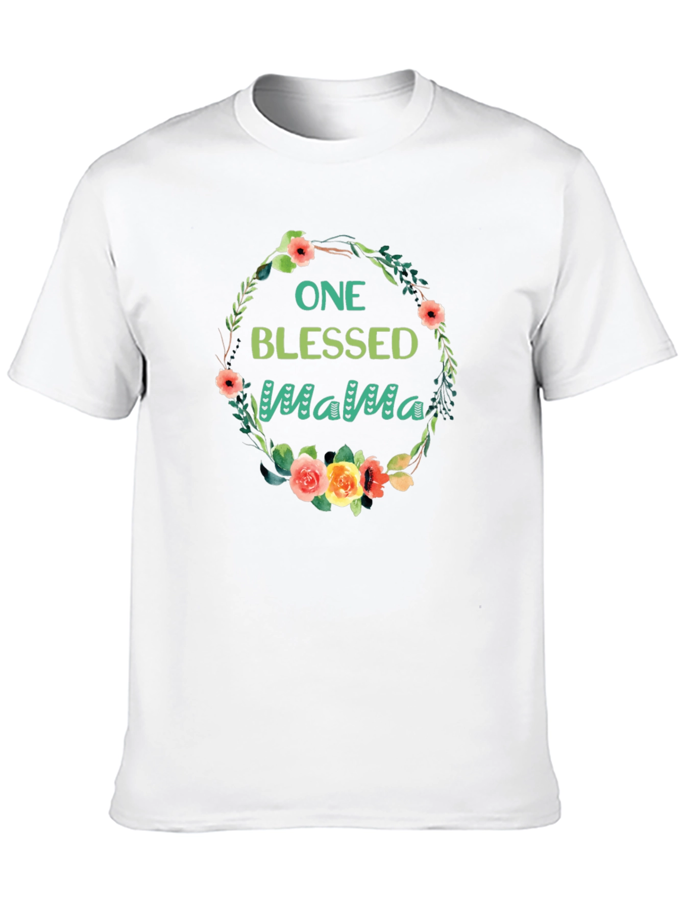 Black One Blessed Mama T-Shirt view 10