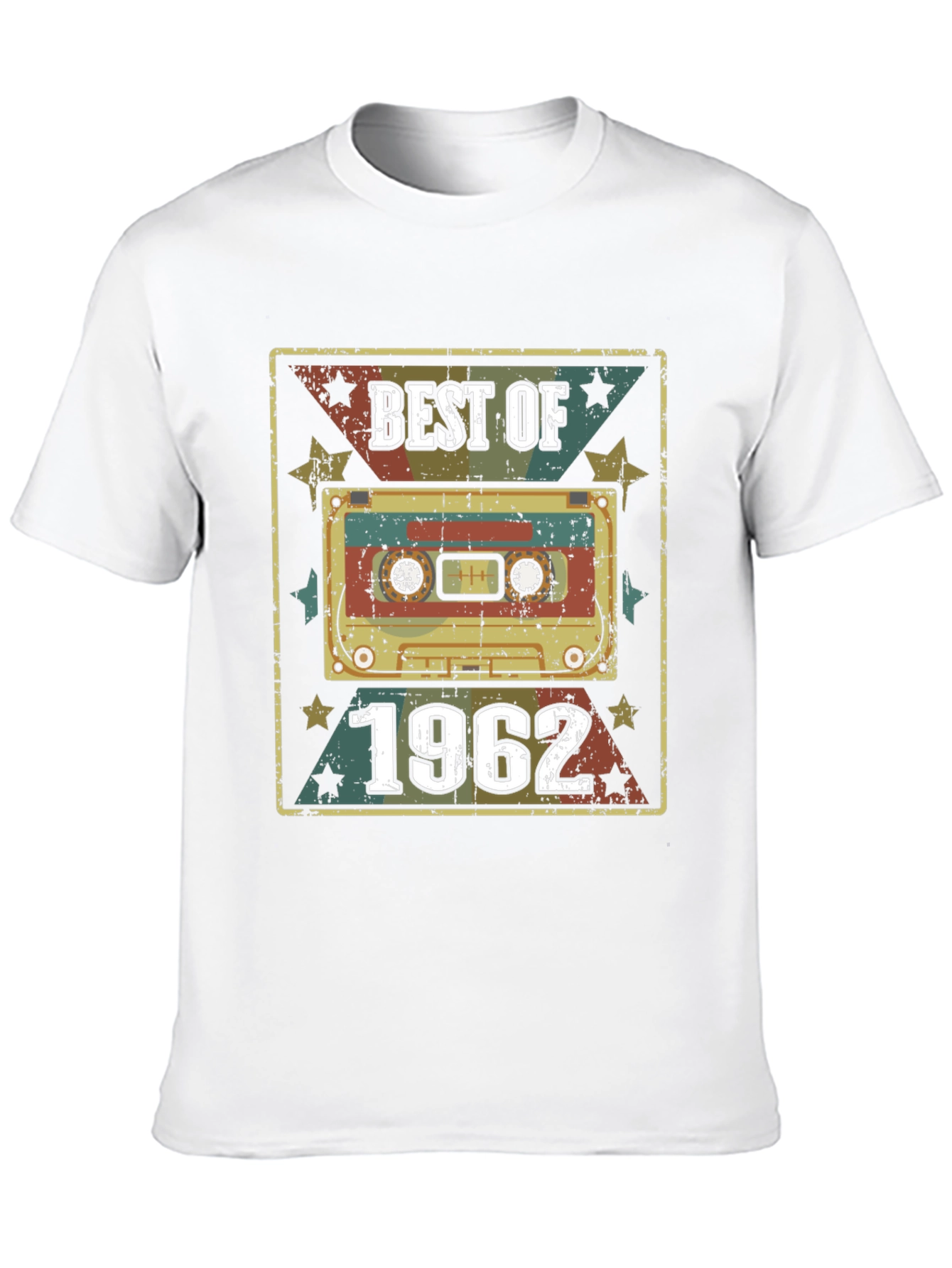 Black Best of 1962 Retro Cassette Graphic T-Shirt view 10