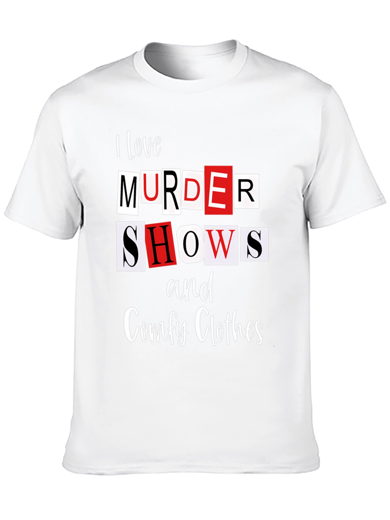 Black Murder Shows & Comfy Clothes Black Graphic Tee view 10