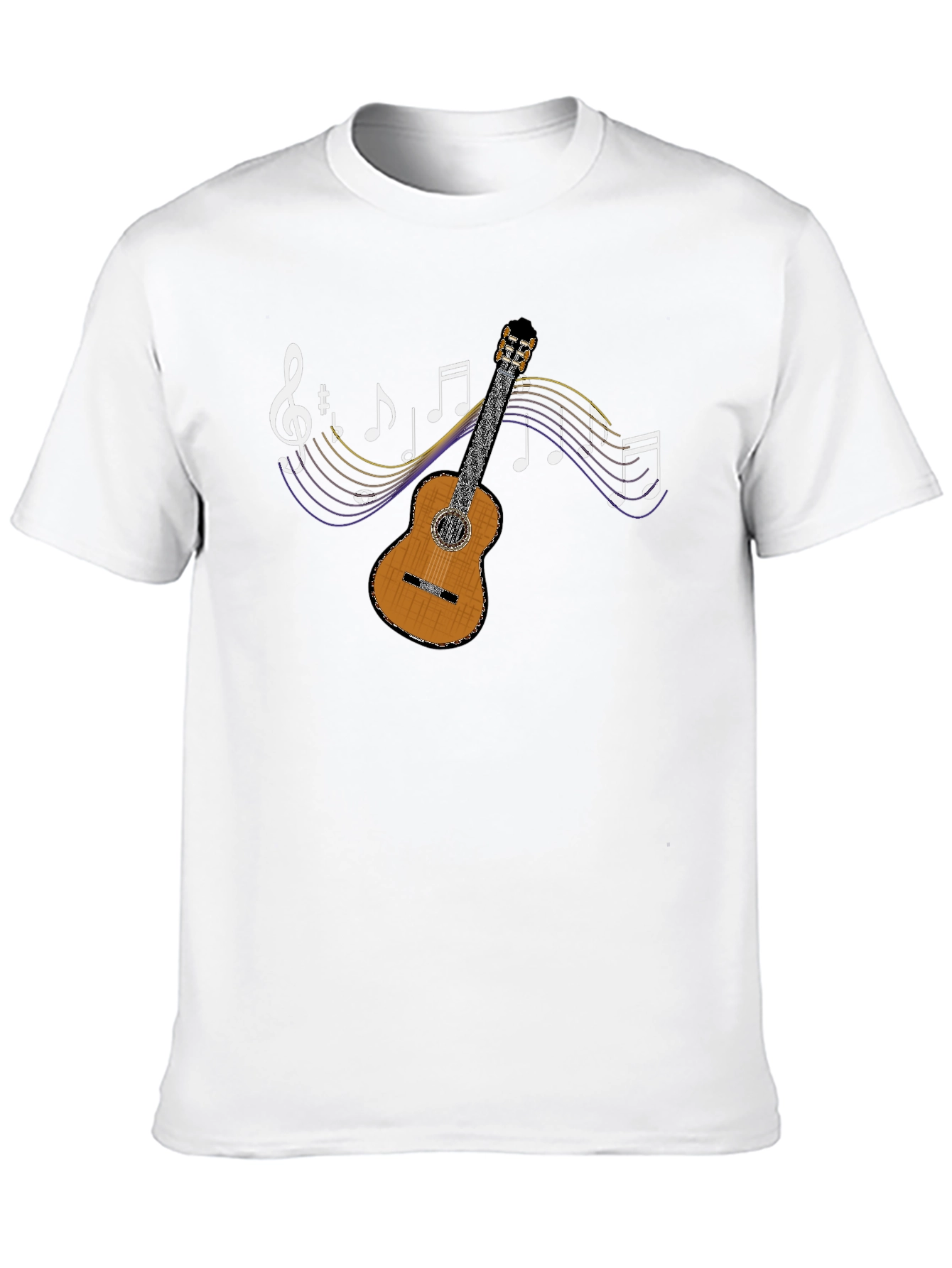 Black Musical Guitar Graphic T-Shirt - Stylish & Unique! view 10