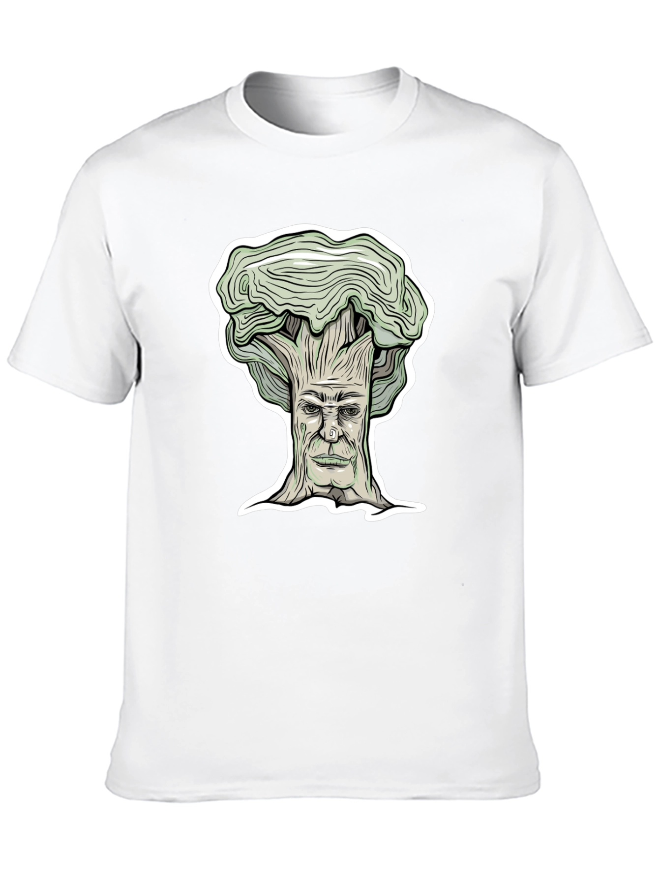 Black Tree Face Graphic Tee - Unique Design T-Shirt view 10