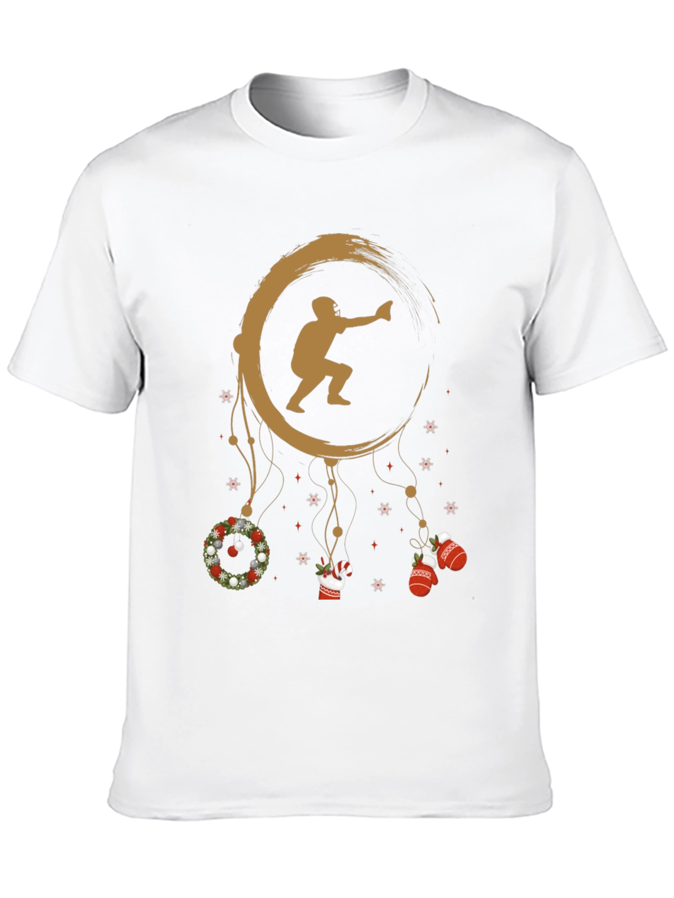 Black Festive Baseball Dreamcatcher T-Shirt view 10