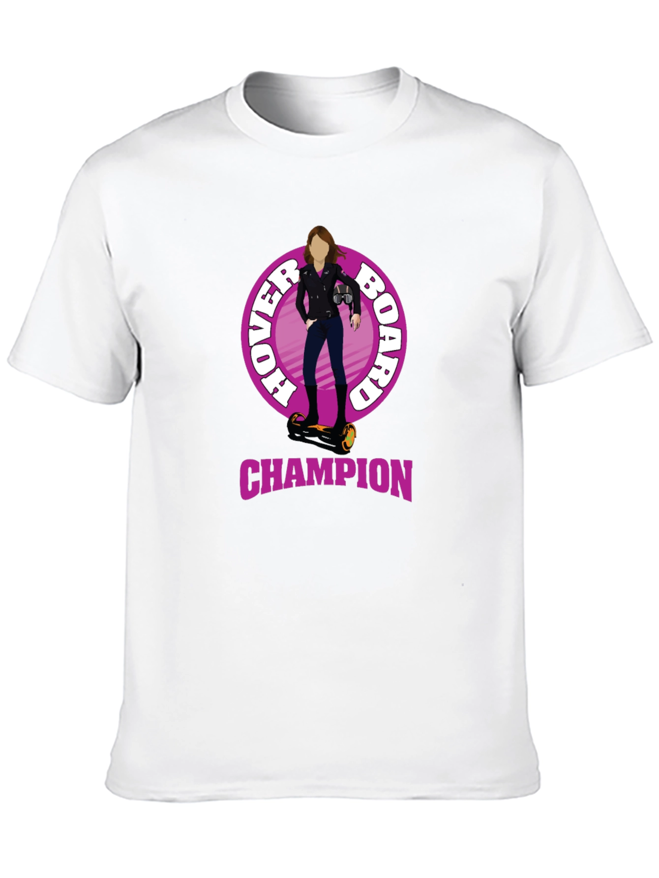 Black Hoverboard Champion Graphic Tee - Unique Design view 10