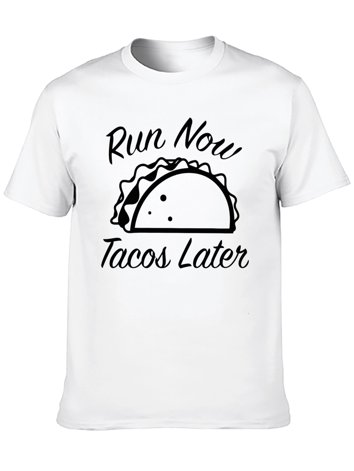 Black Run Now Tacos Later Graphic Tee view 10