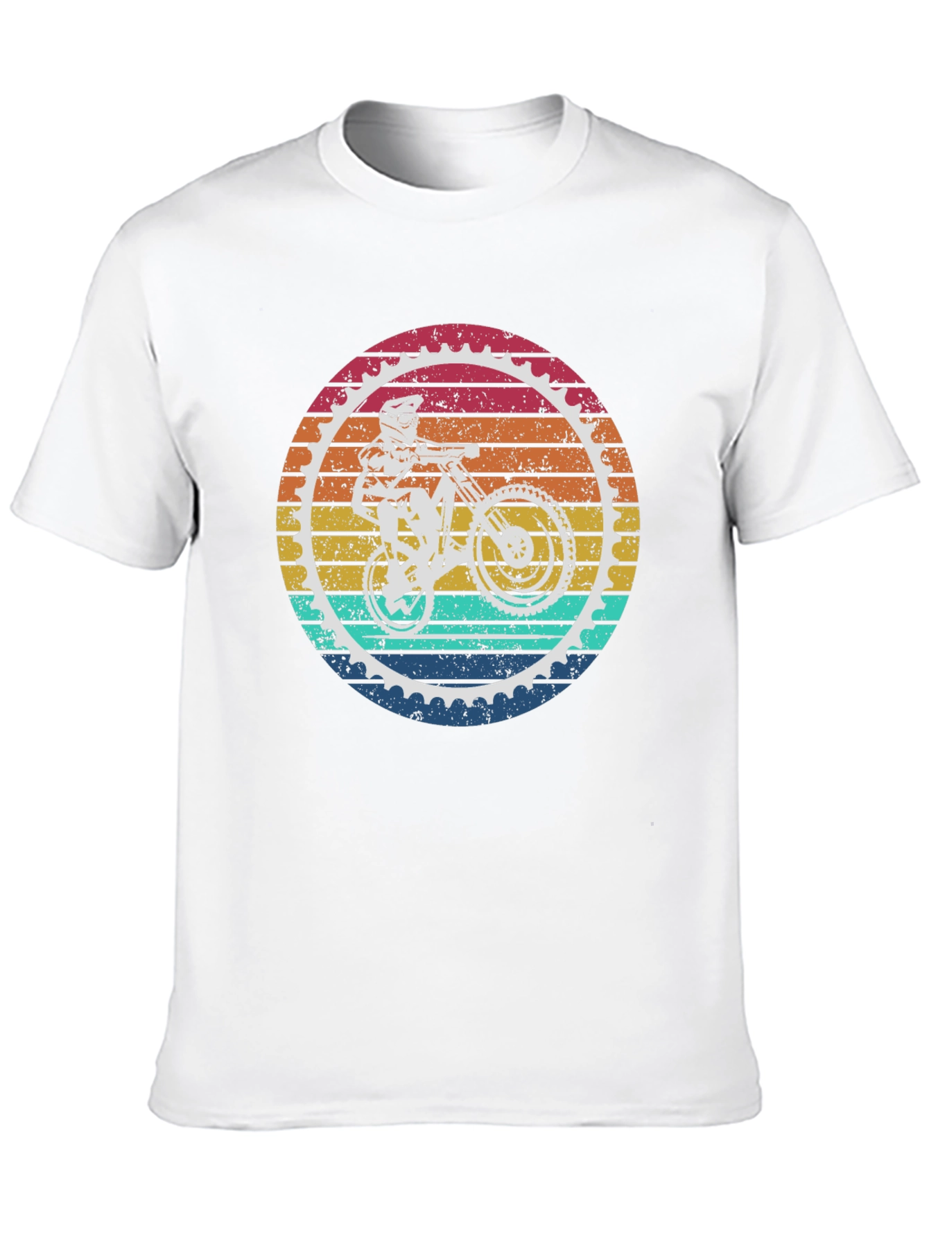 Black Retro Mountain Bike Graphic T-Shirt view 10