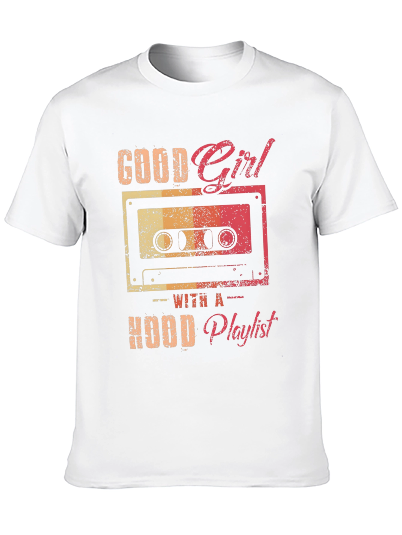 Black Good Girl Hood Playlist Graphic Tee view 10