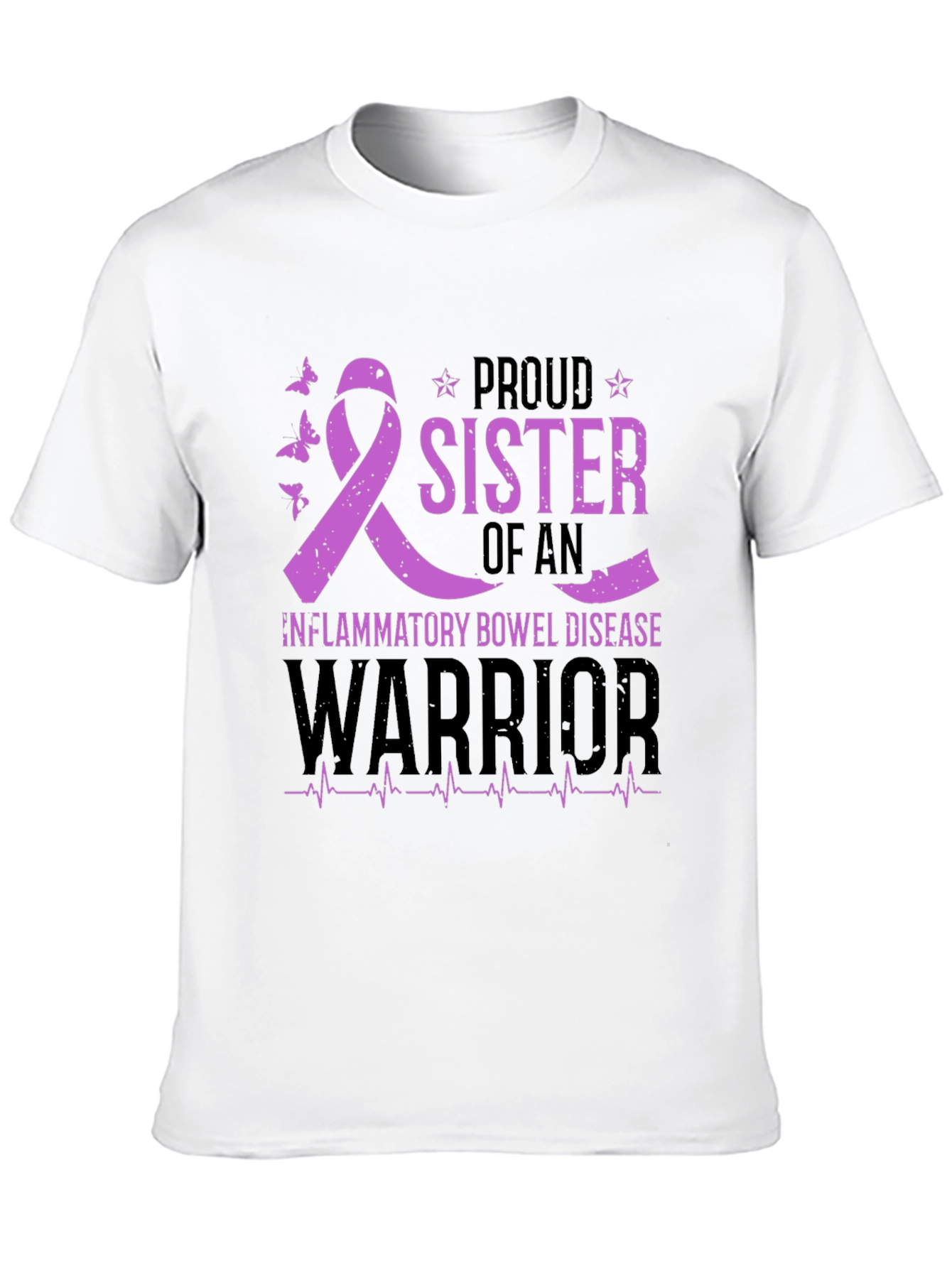 Black Proud Sister Inflammatory Bowel Disease Awareness T-Shirt view 10