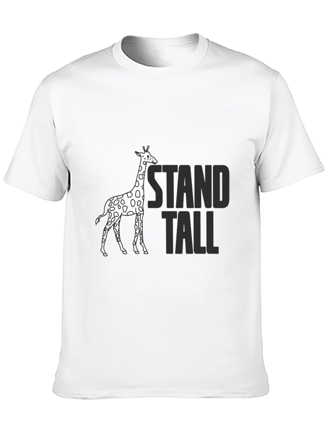 Black Stand Tall Giraffe Graphic Tee - Black view 10
