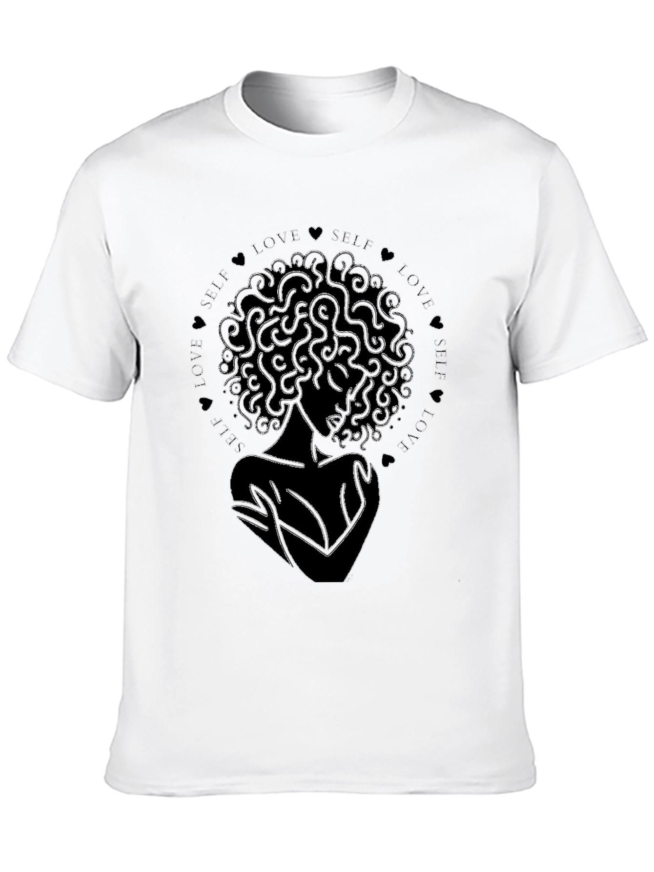 Black Self Love Graphic Black T-Shirt view 10