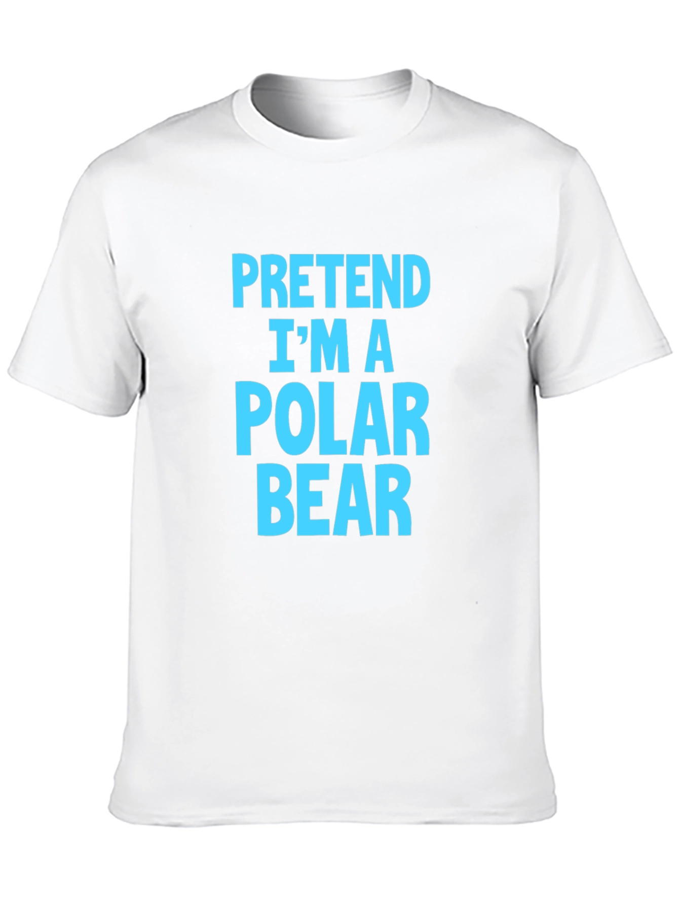 Black Pretend I'm A Polar Bear T-Shirt Funny Costume Tee view 10