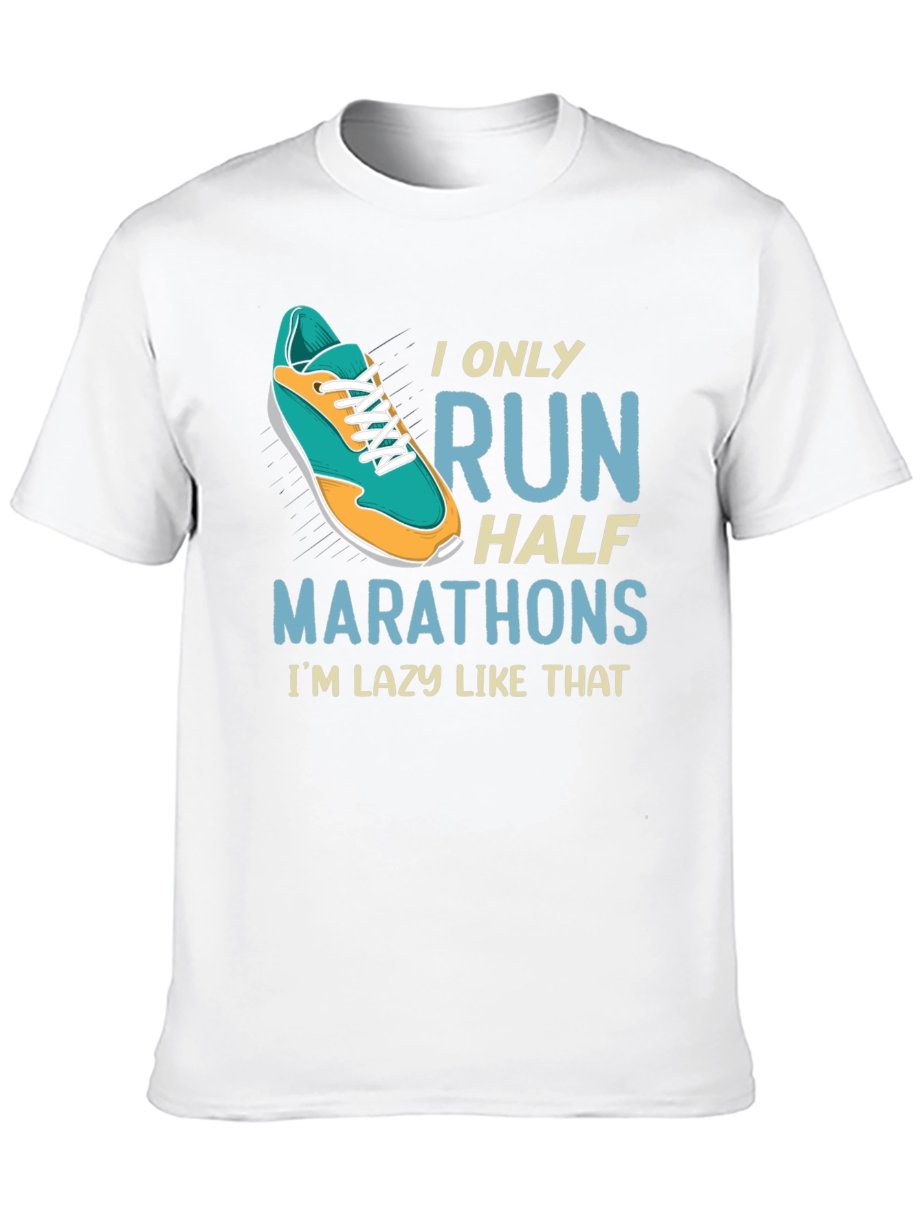 Black Funny Half Marathon Running T-Shirt view 10