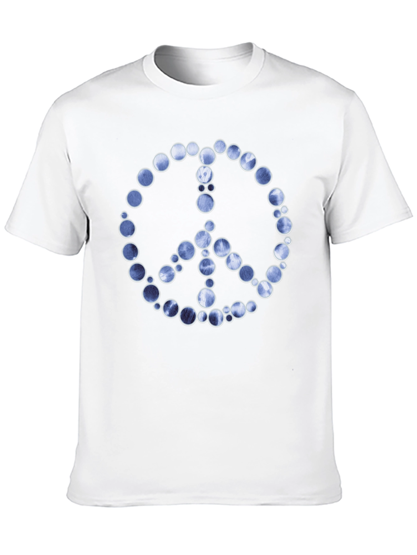 Black Peace Sign Graphic Tee - Black Cotton Blend view 10