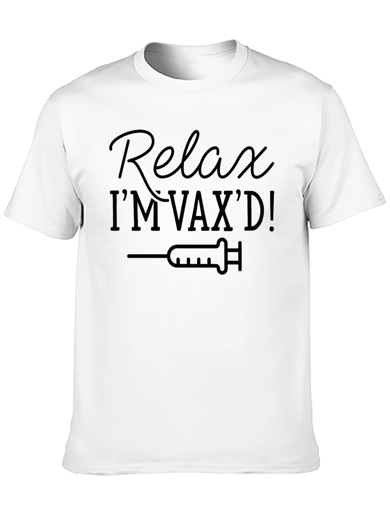 Black Relax I'm Vax'd! Graphic Tee view 10