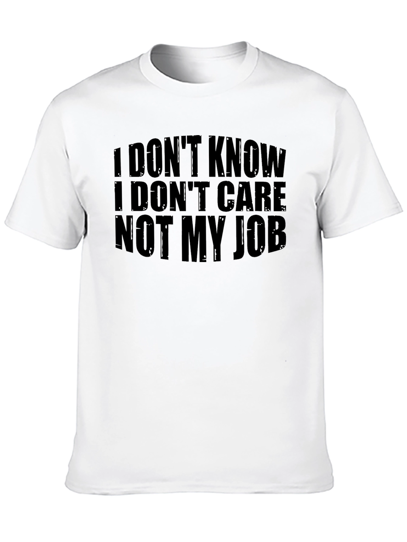 Black I Don't Know I Don't Care Graphic T-Shirt view 10