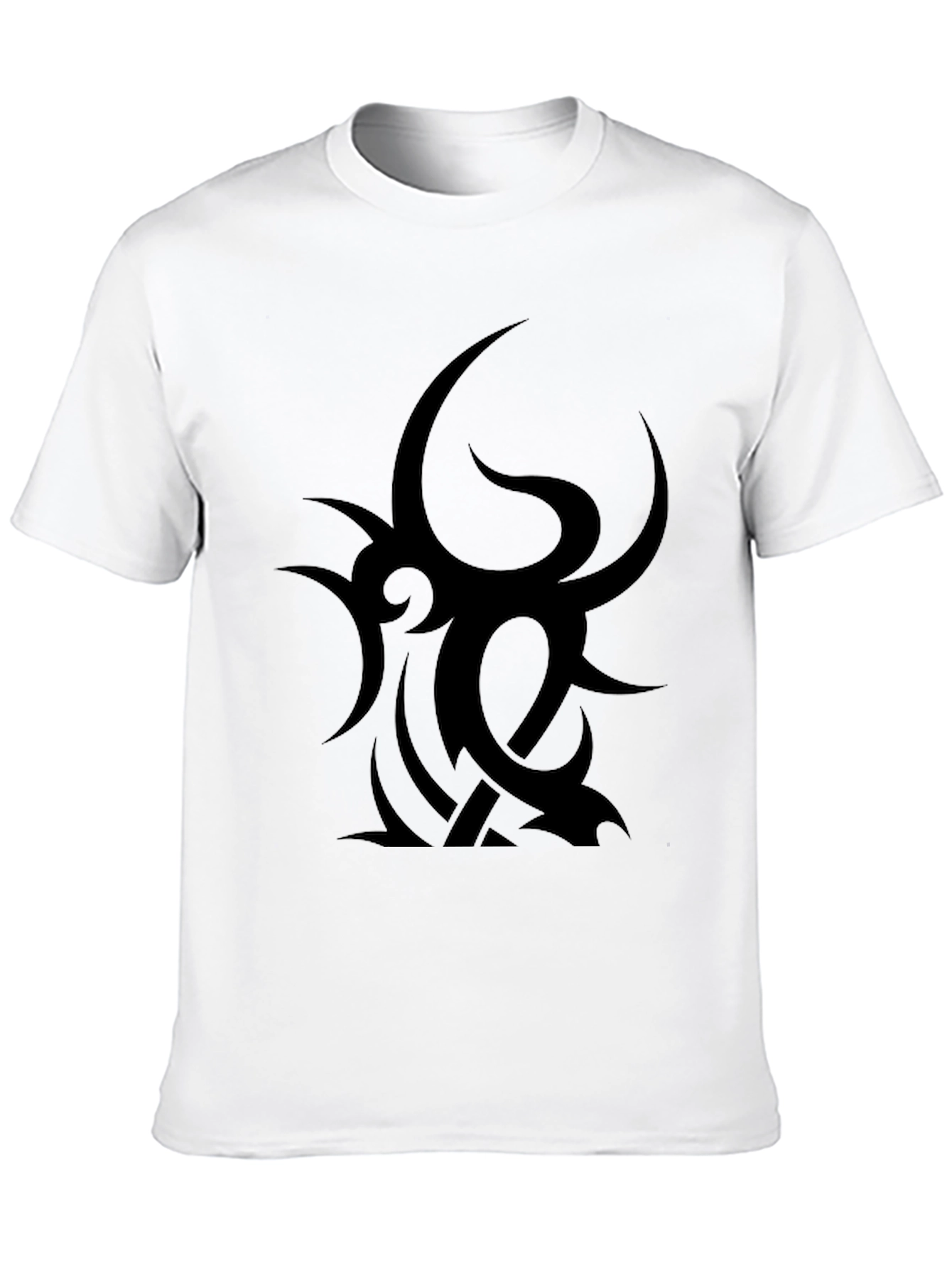 Black Tribal Graphic Black Tee - Bold & Edgy Style view 10