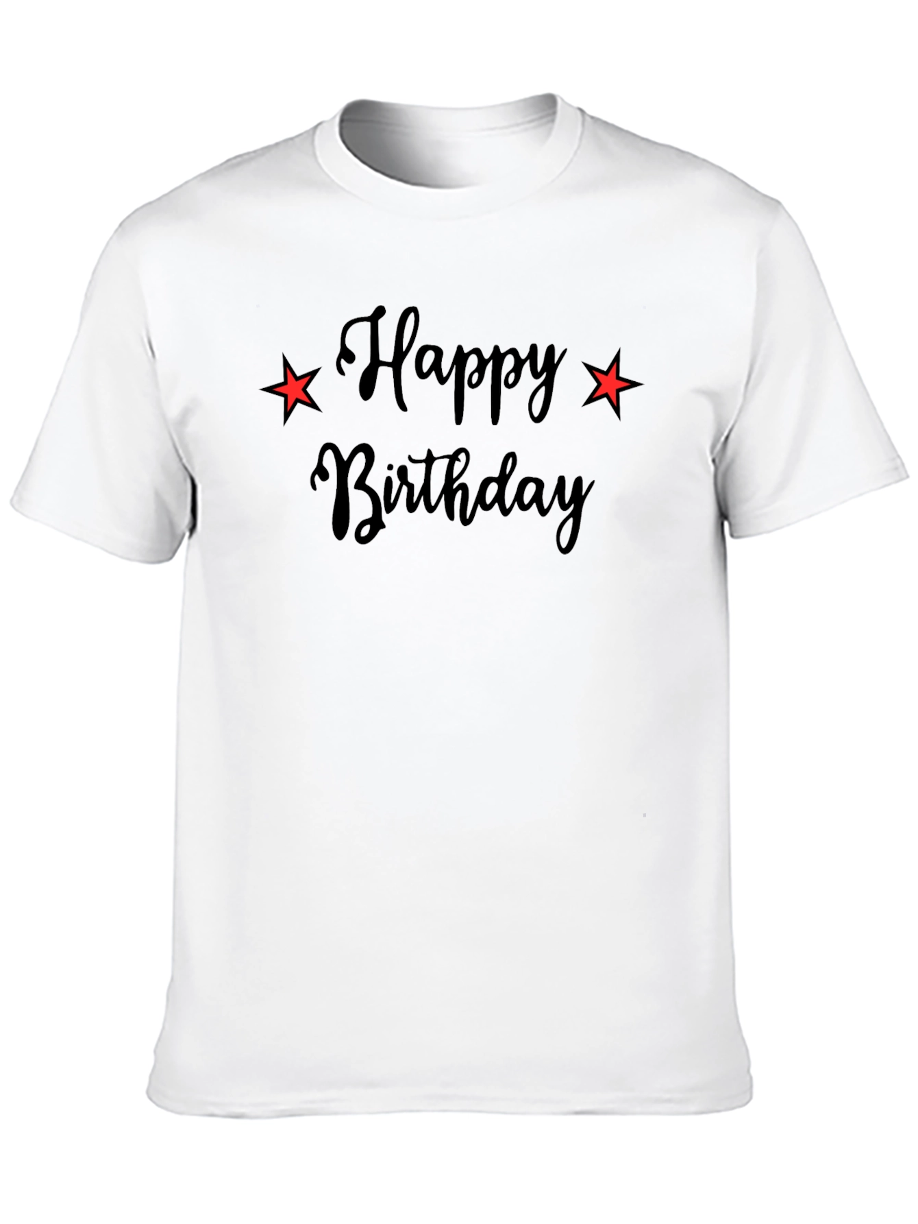 Black Happy Birthday T-Shirt: Starry Celebration Tee view 10
