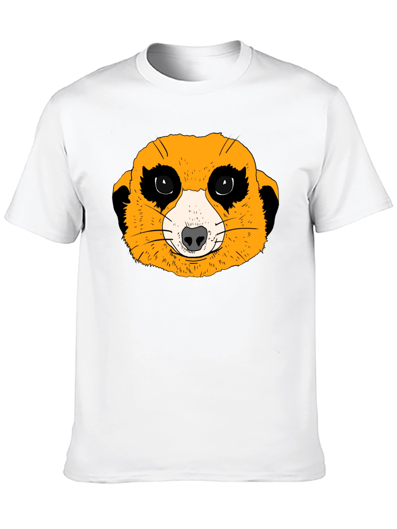 Black Meerkat Graphic Tee - Black Cotton T-Shirt view 10