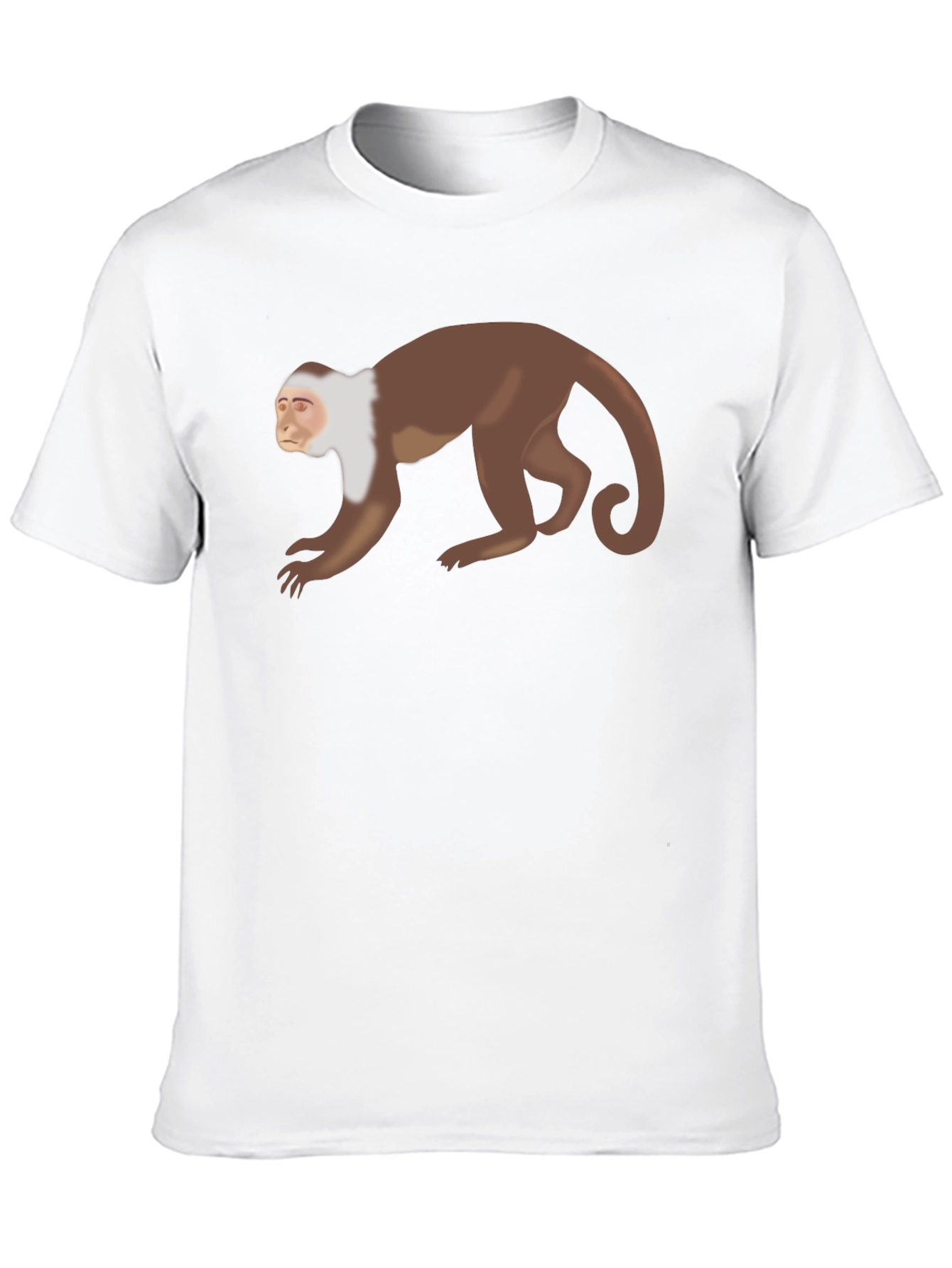 Black Capuchin Monkey Graphic T-Shirt - Unisex Black Tee view 10