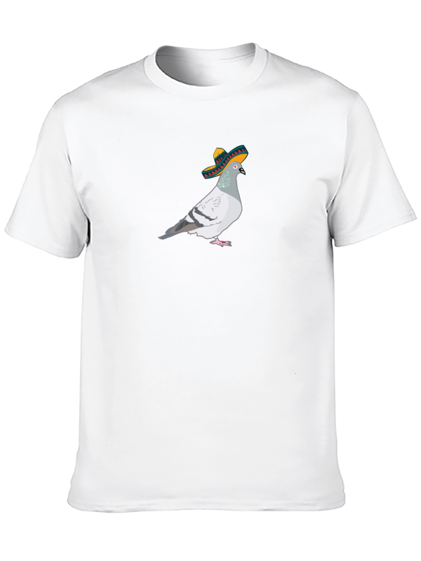 Black Pigeon in Sombrero Graphic T-Shirt view 10