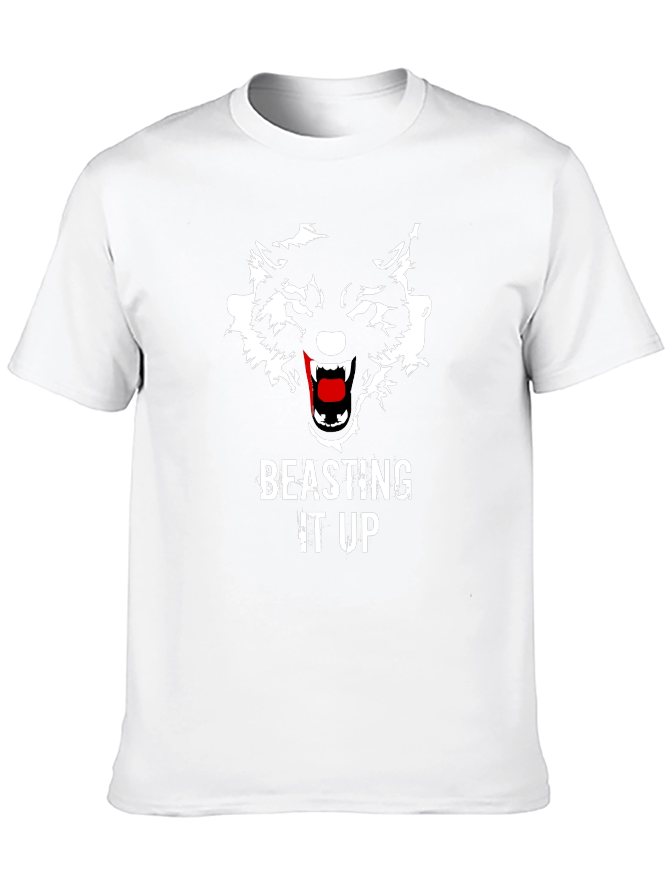 Black Beasting It Up Wolf Graphic T-Shirt - Black view 10