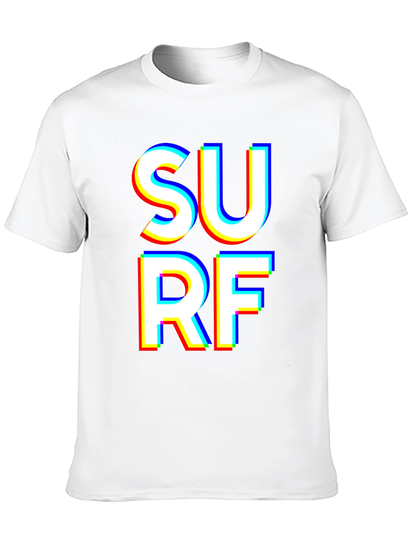 Black Surf Graphic T-Shirt - Bold White Text on Black view 10