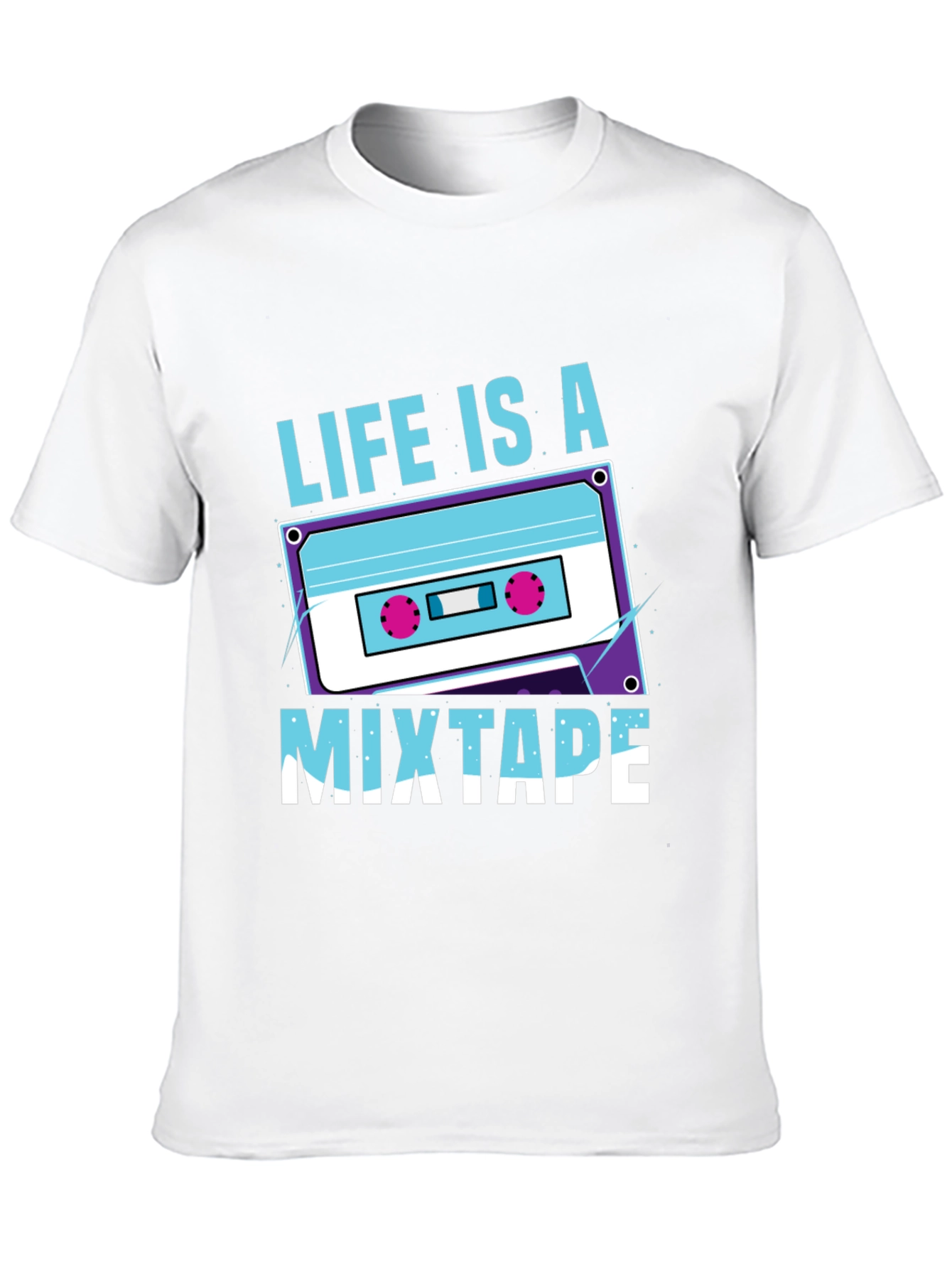 Black Life Is A Mixtape Graphic Tee - Retro Style view 10
