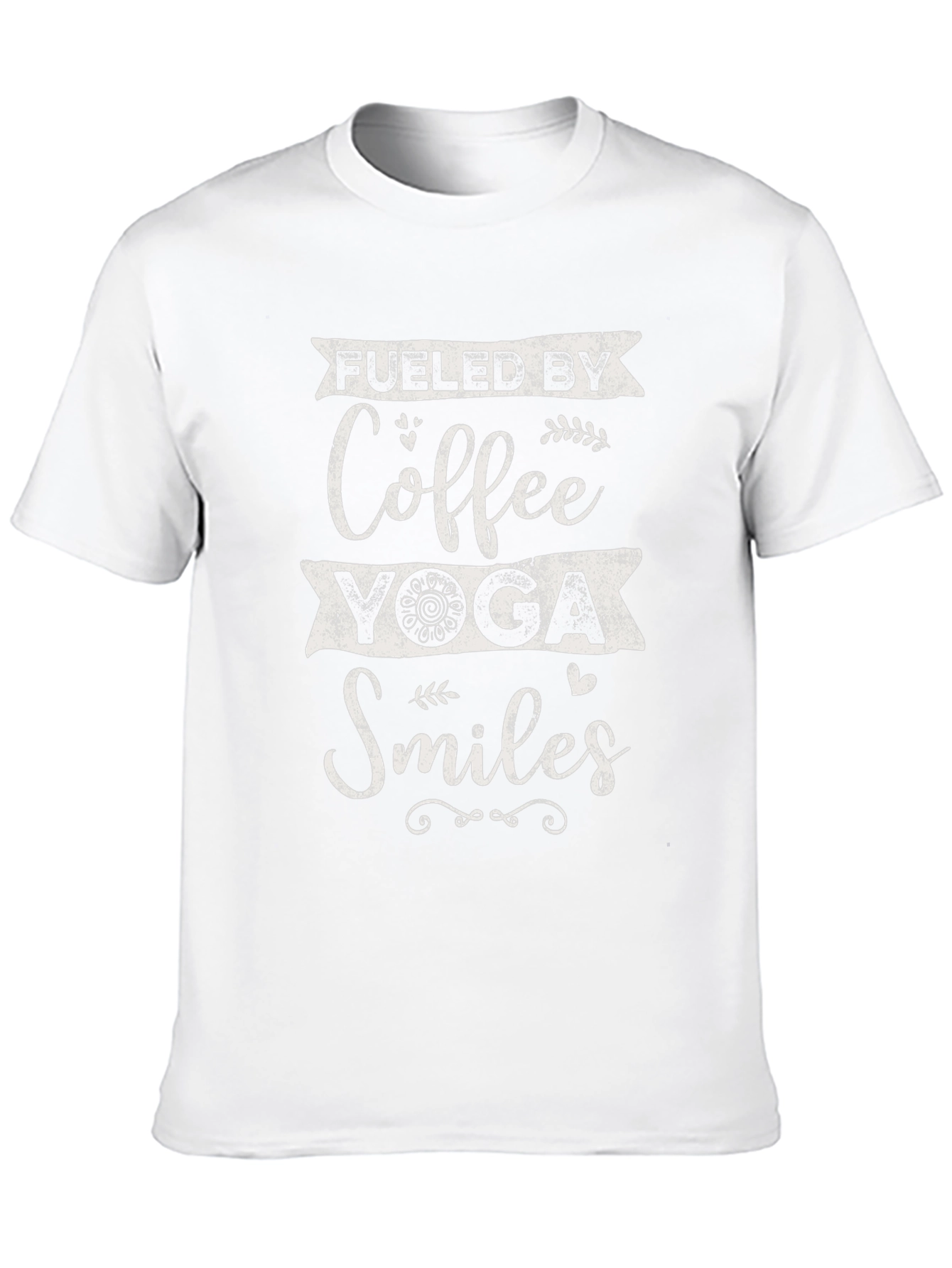 Black Fueled By Coffee, Yoga, and Smiles T-Shirt view 10