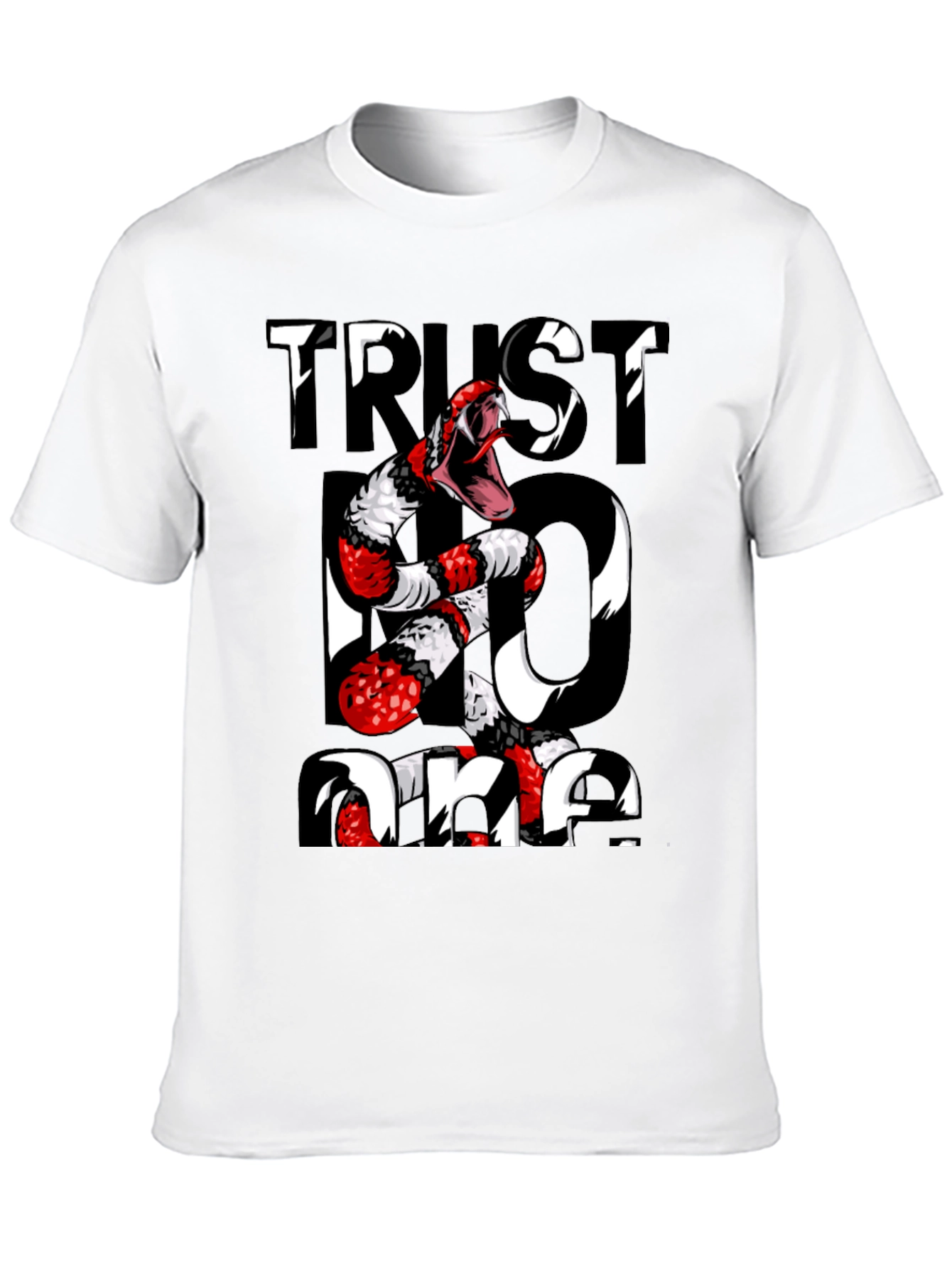 Black Trust No One Snake Graphic Tee - Black view 10