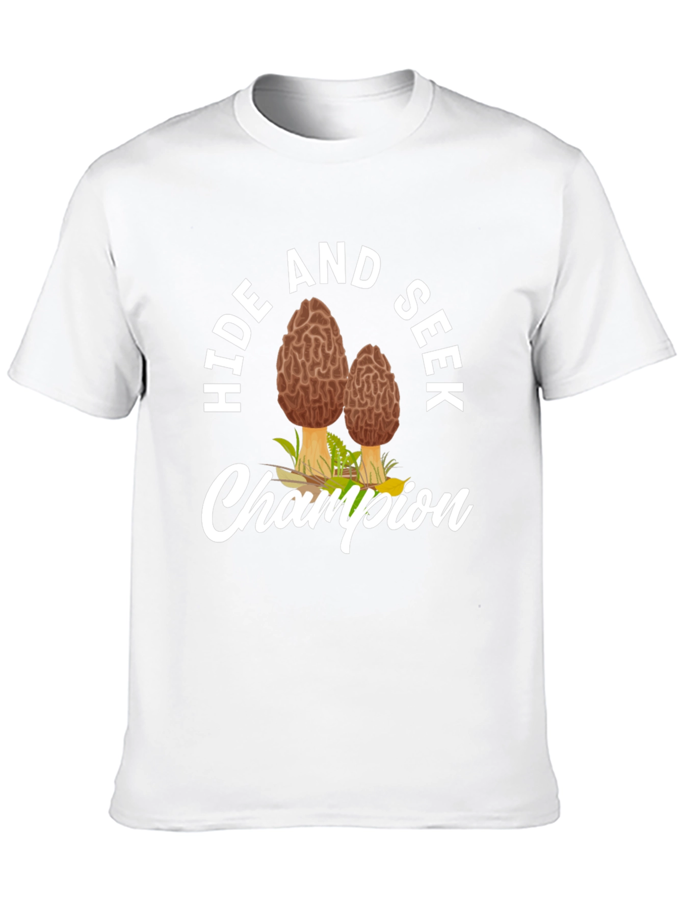 Black Hide and Seek Champion Morel Mushroom T-Shirt view 10