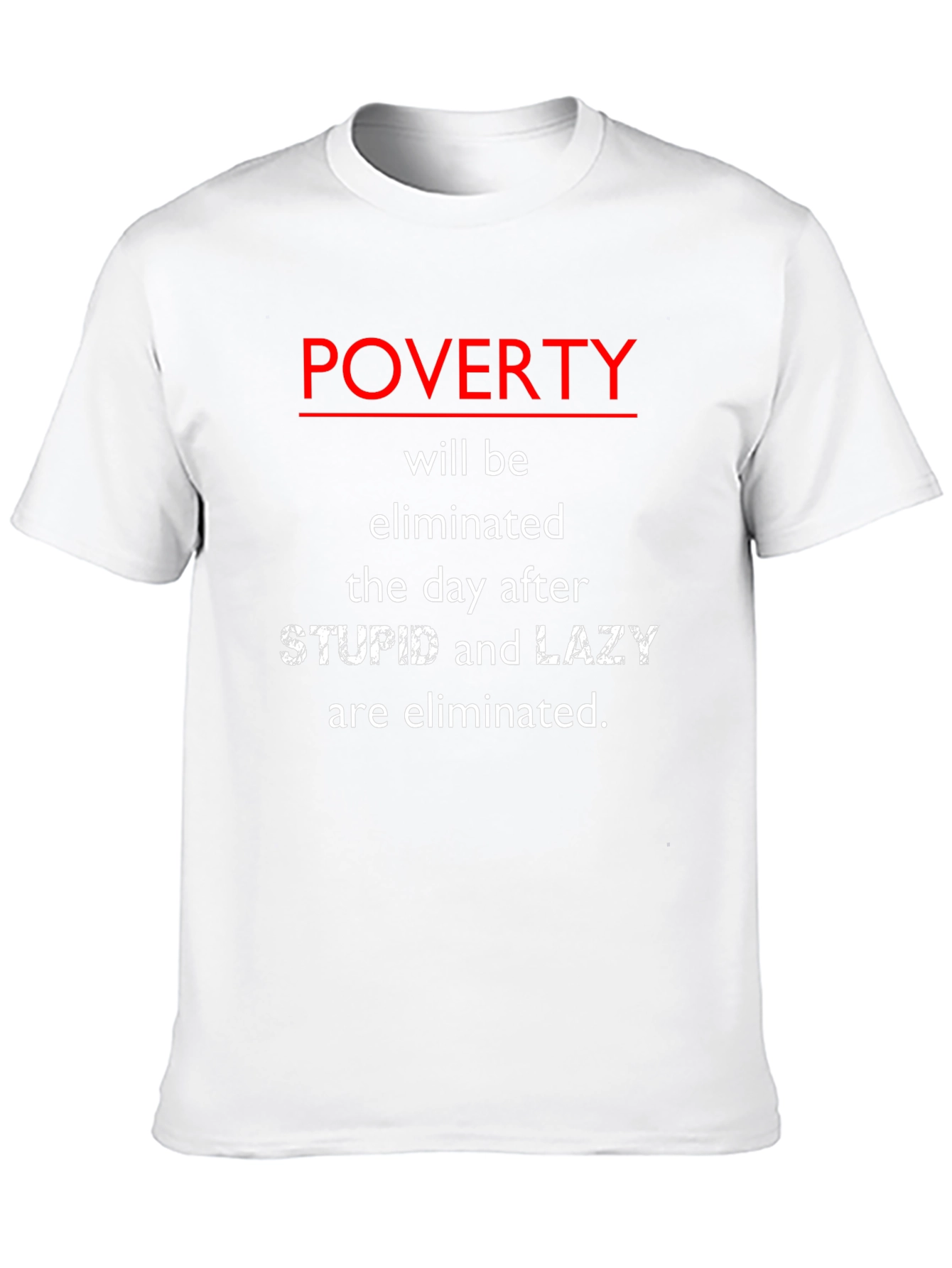 Black Poverty Elimination T-Shirt - Black view 10