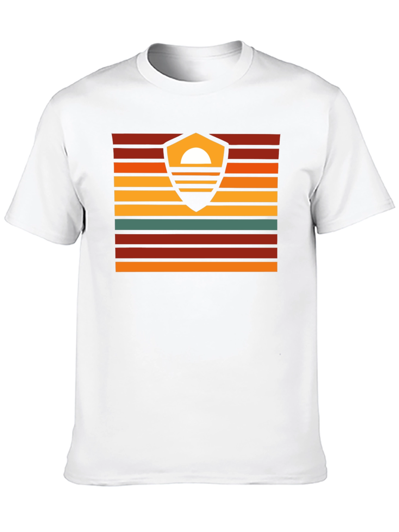 Black Sunset Shield Graphic Tee - Retro Style view 10