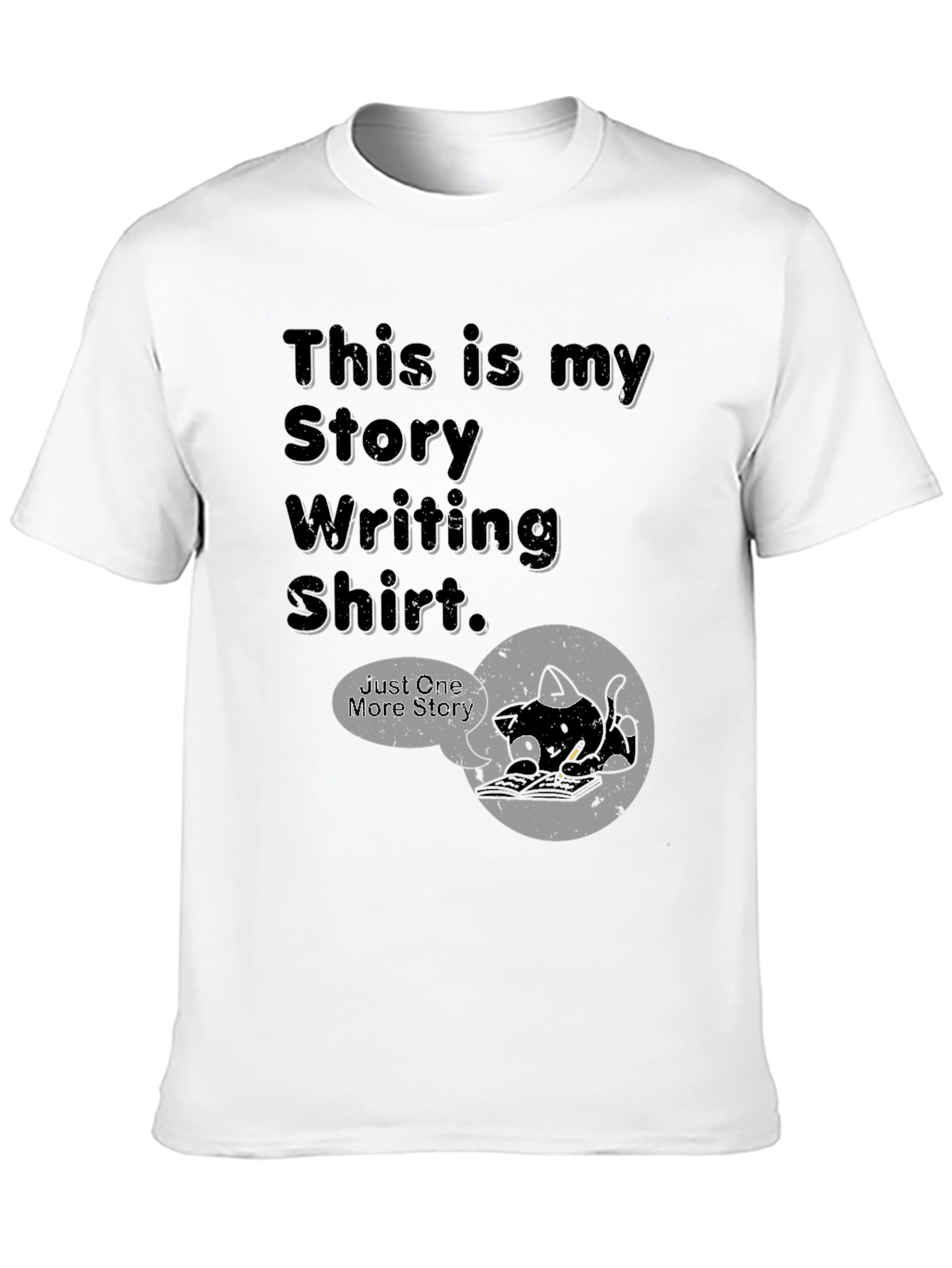 Black Story Writing Shirt - Just One More Story Tee view 10