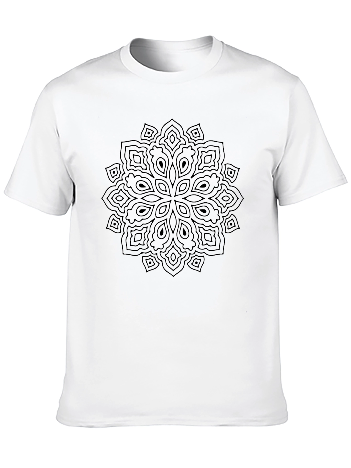 Black Black Mandala Graphic Tee - Modern Style view 10