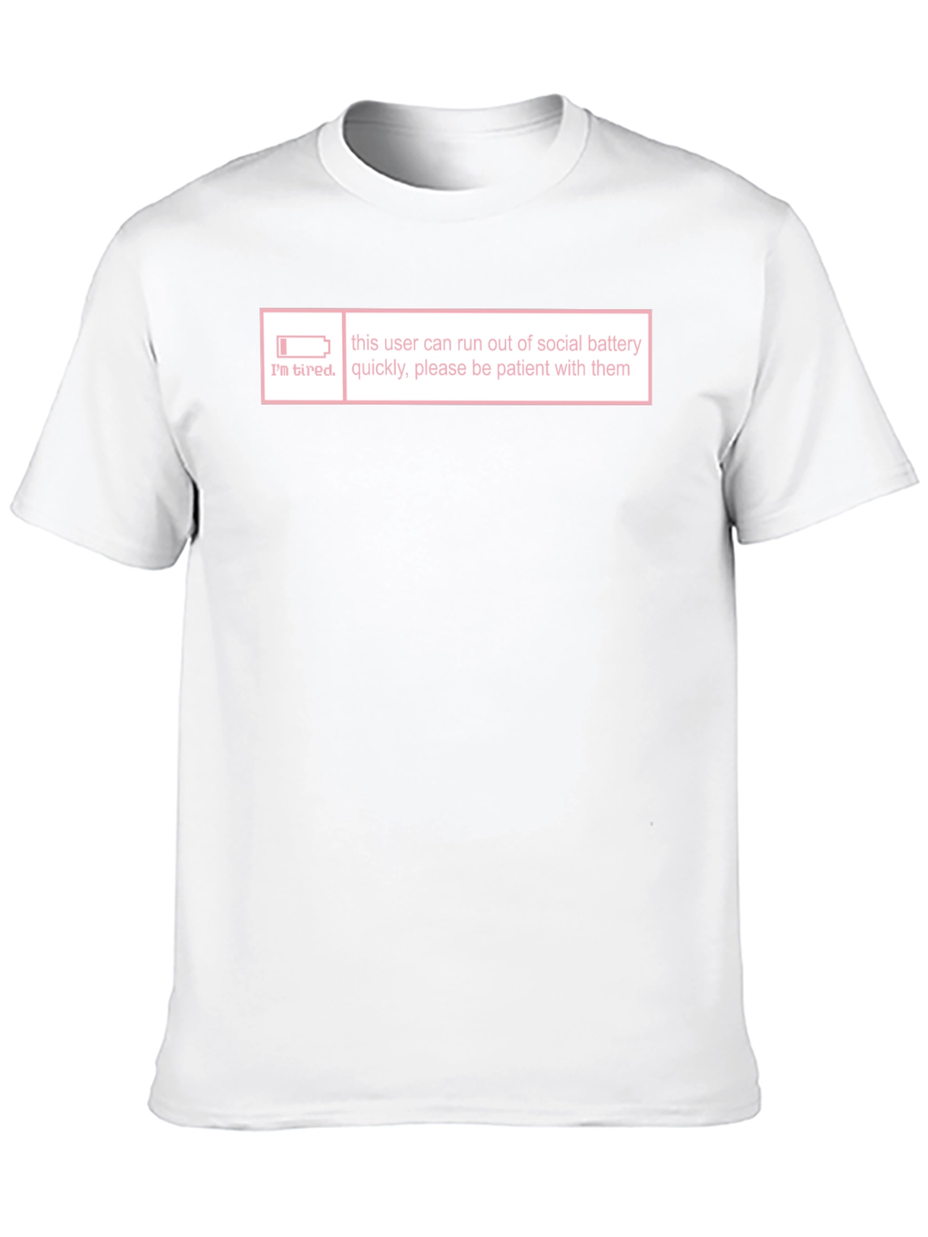 Black Introvert Social Battery T-Shirt - I'm Tired Graphic Tee view 10