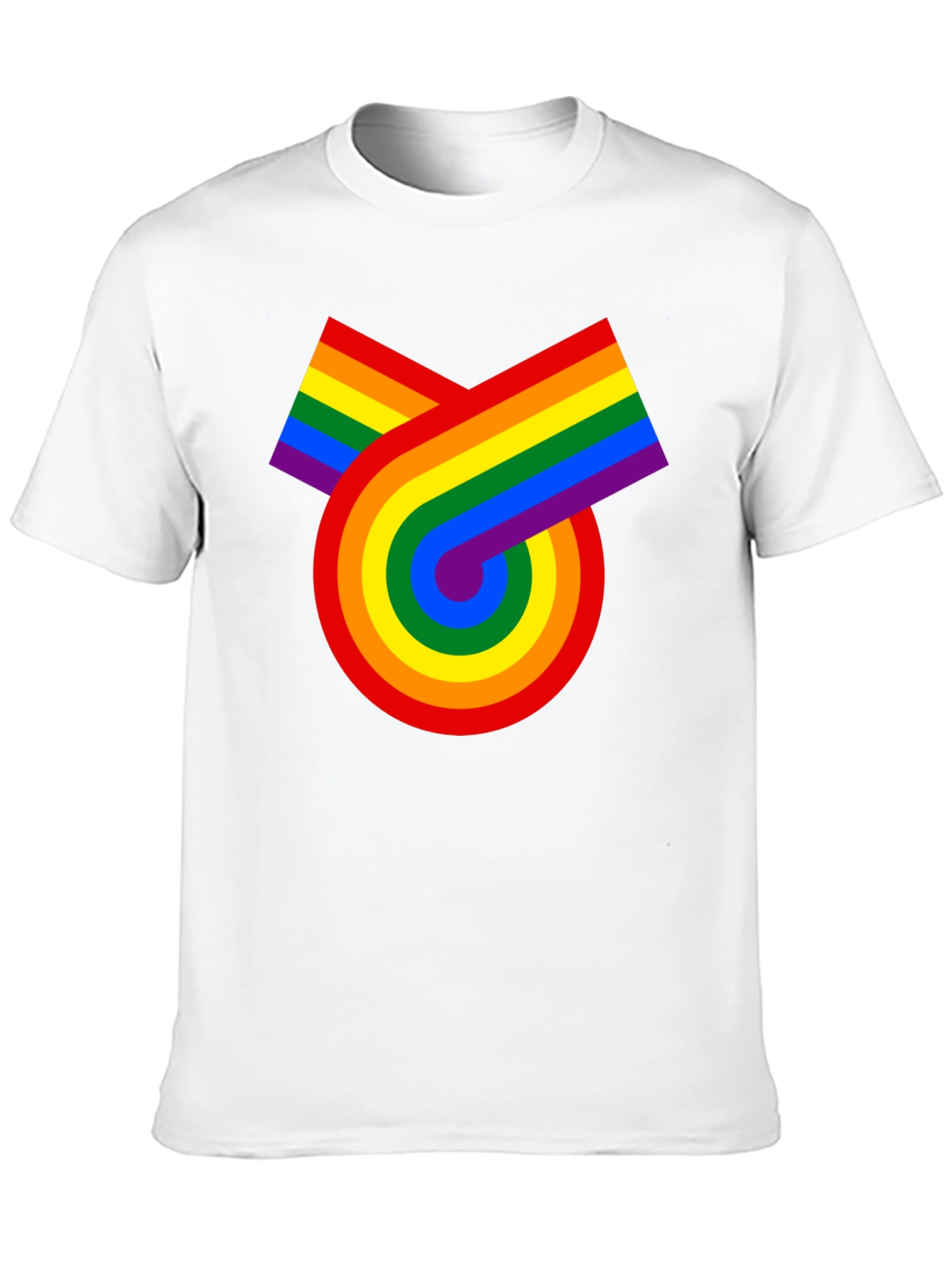 Black Retro Rainbow Graphic Tee - Pride Celebration view 10