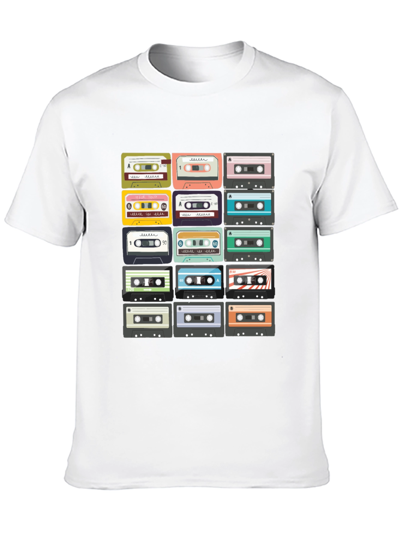 Black Retro Cassette Tape T-Shirt - Vintage Music Lover Tee view 10