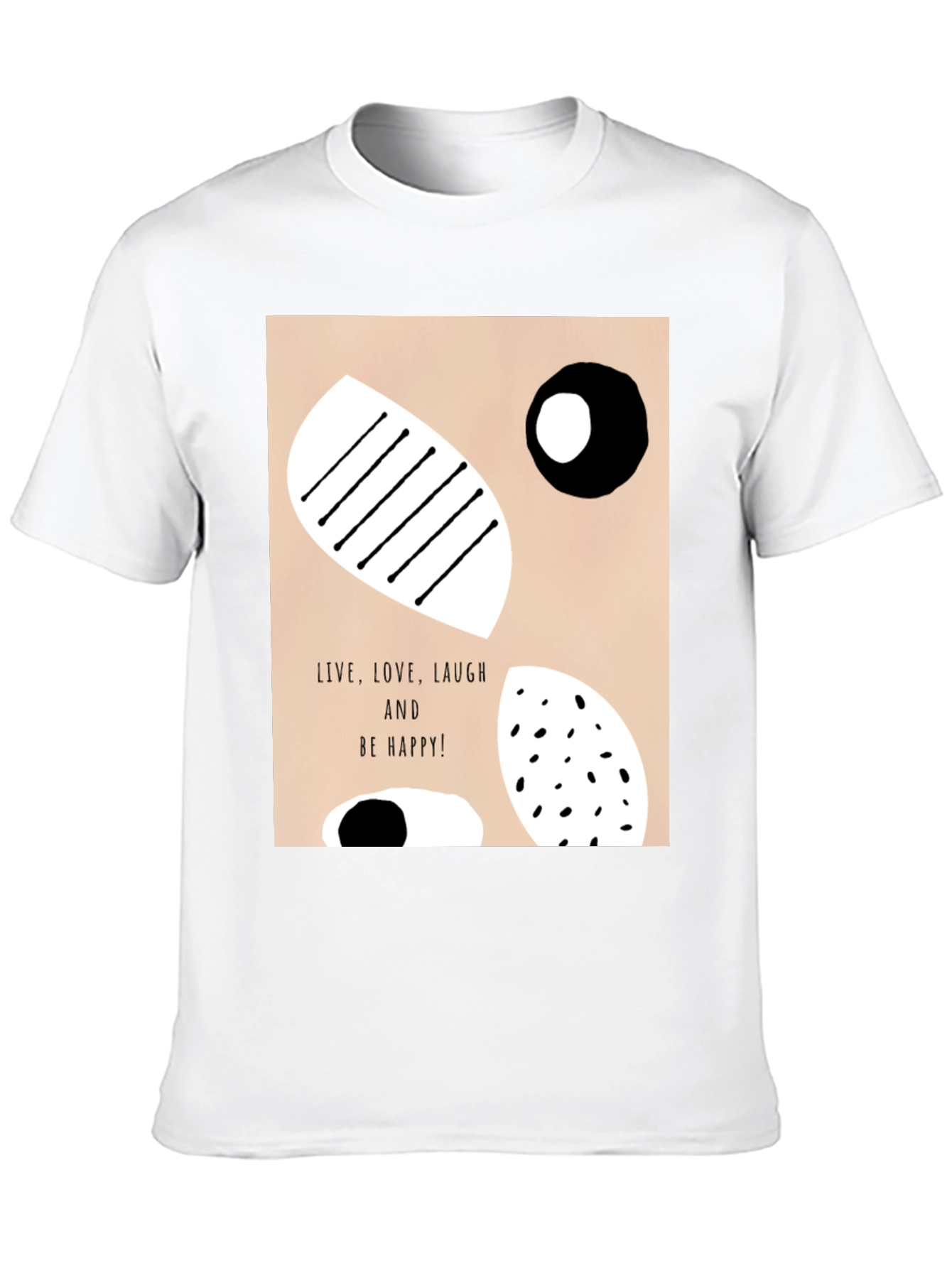 Black Abstract Graphic Print Black T-Shirt view 10