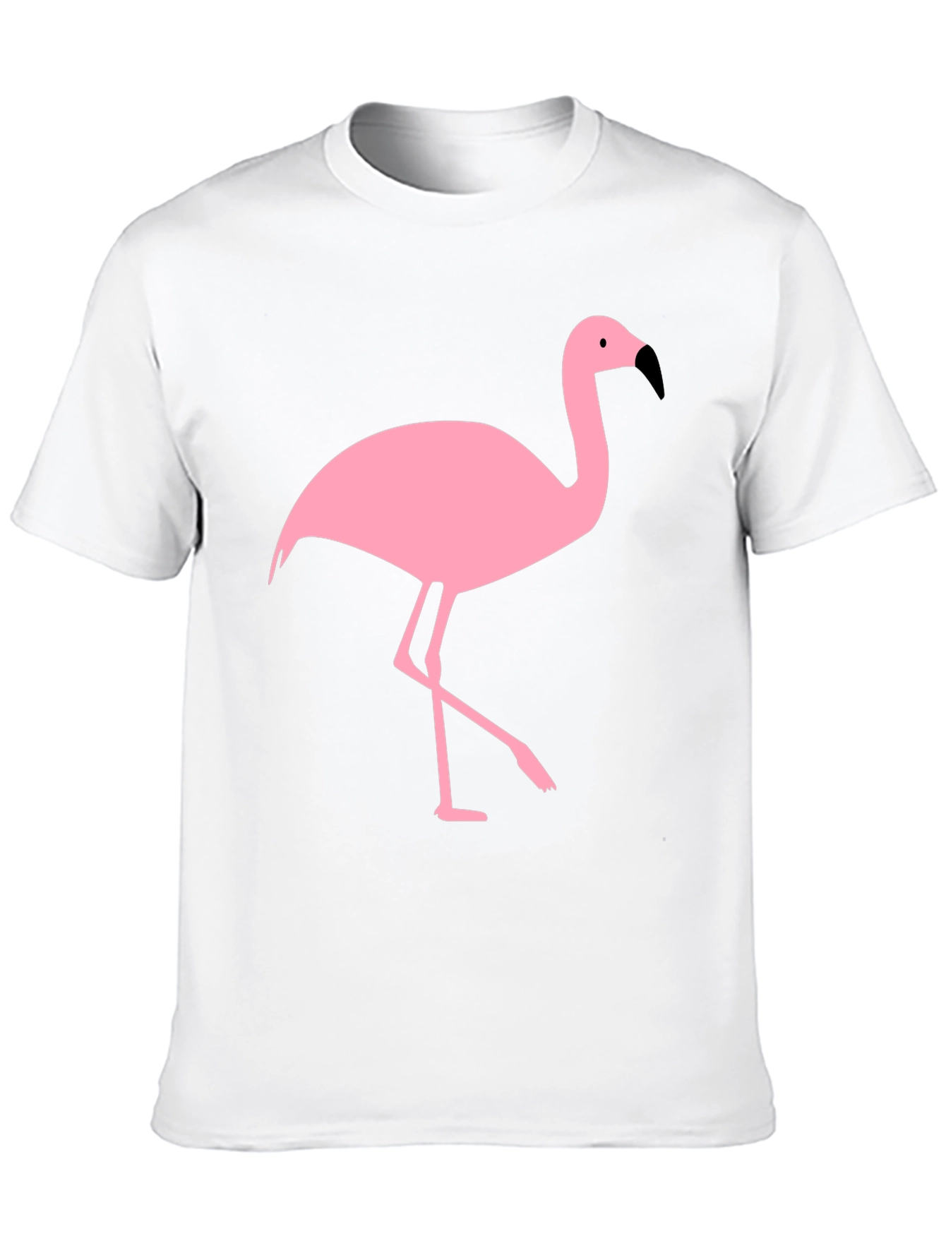 Black Black T-Shirt with Pink Flamingo Graphic view 10
