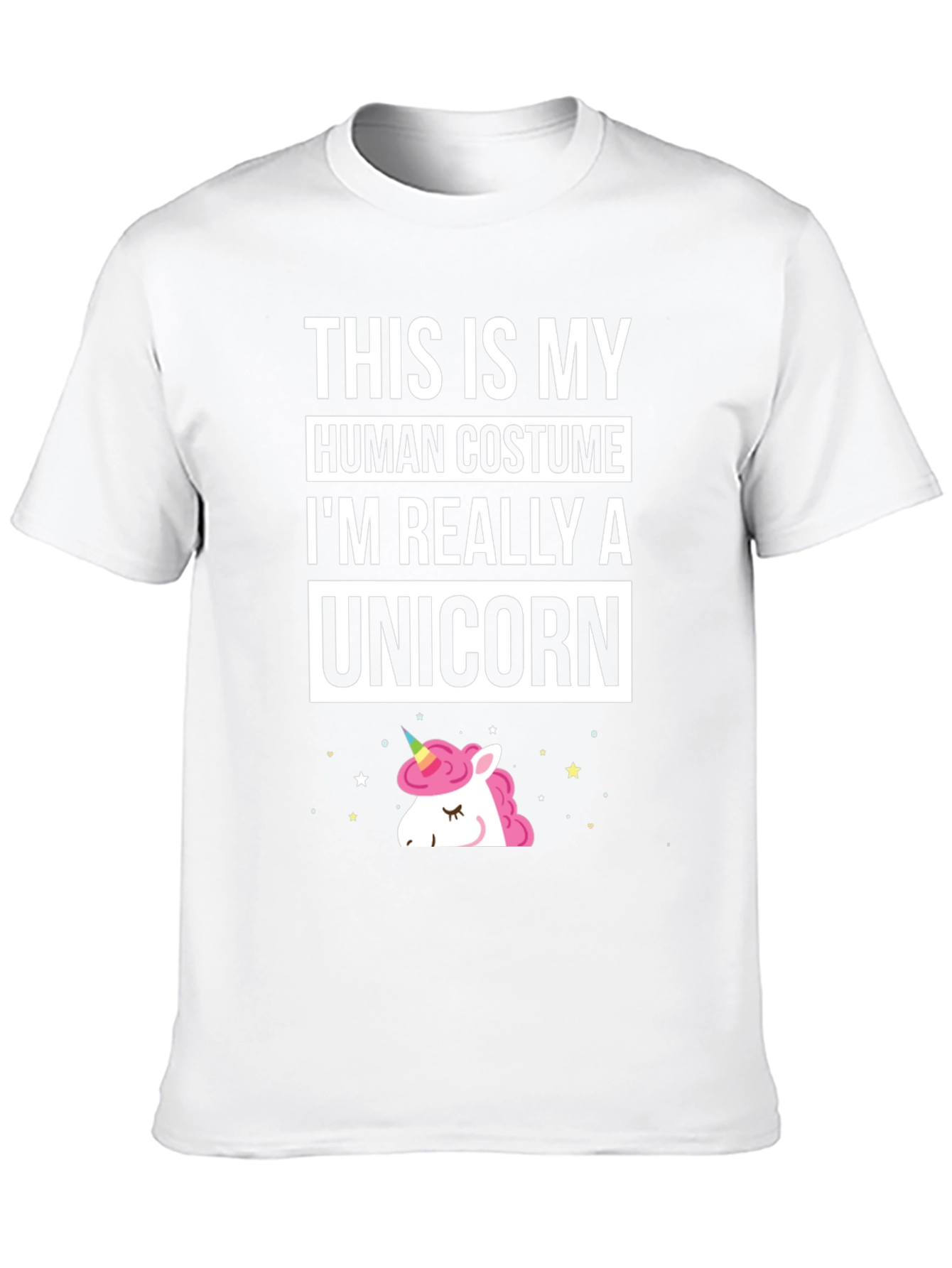 Black Unicorn Human Costume T-Shirt, Funny Graphic Tee view 10