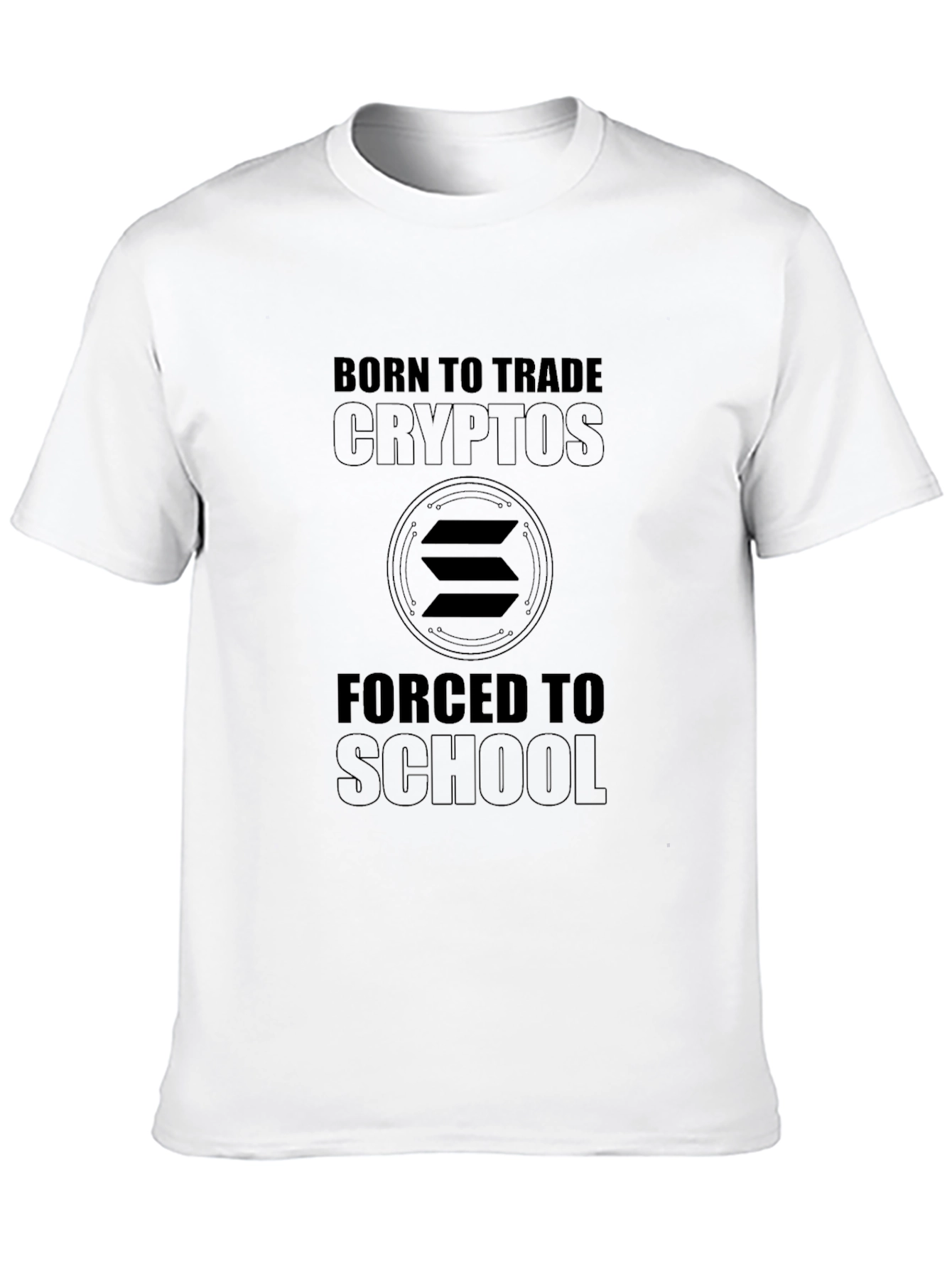 Black Born To Trade Crypto Black T-Shirt view 10