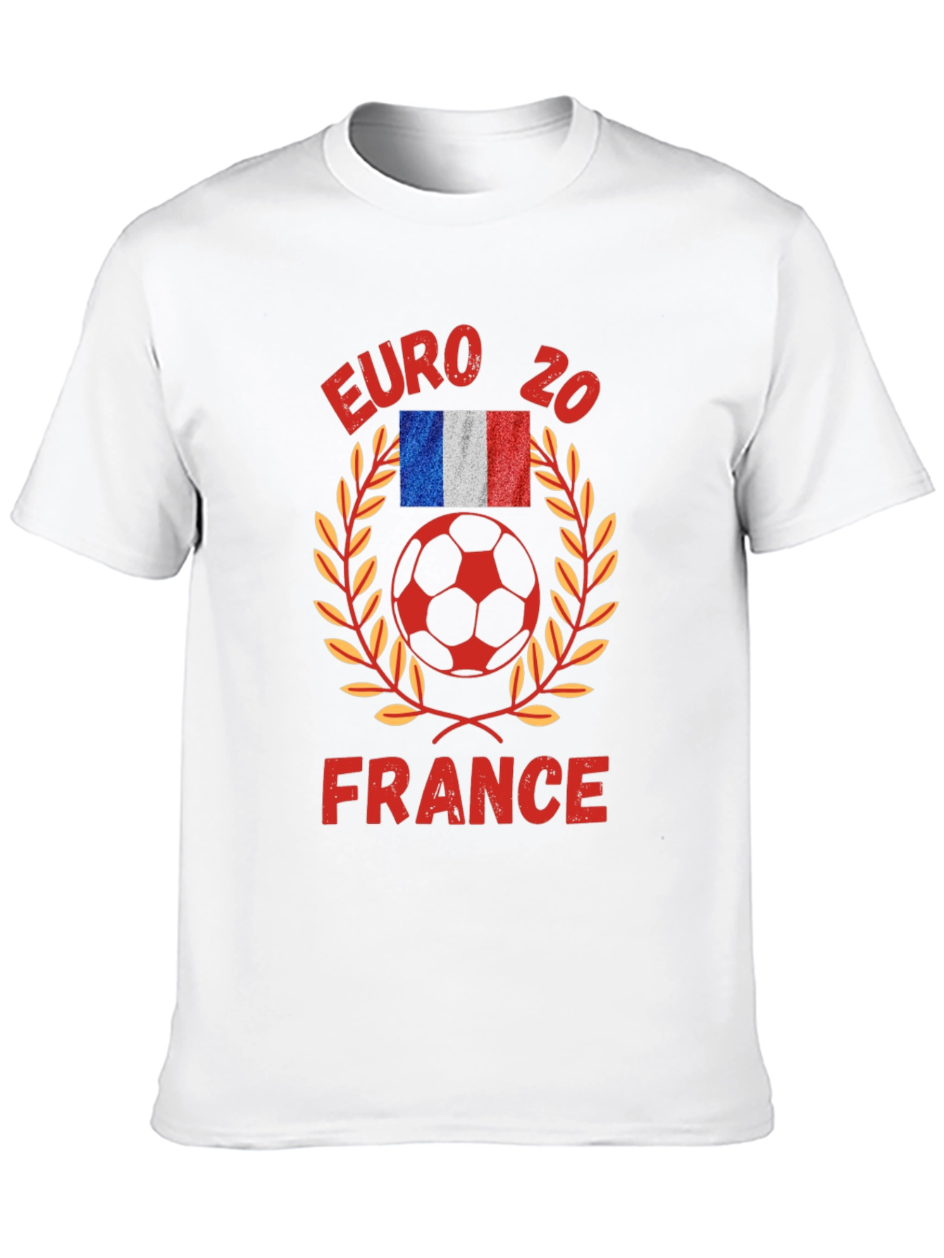 Black Euro 20 France Soccer Graphic T-Shirt view 10