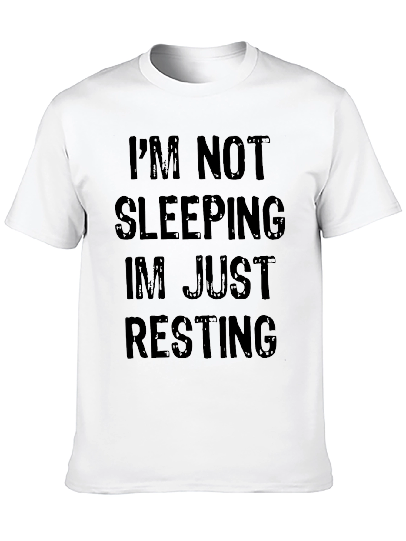 Black I'm Not Sleeping Just Resting T-Shirt view 10