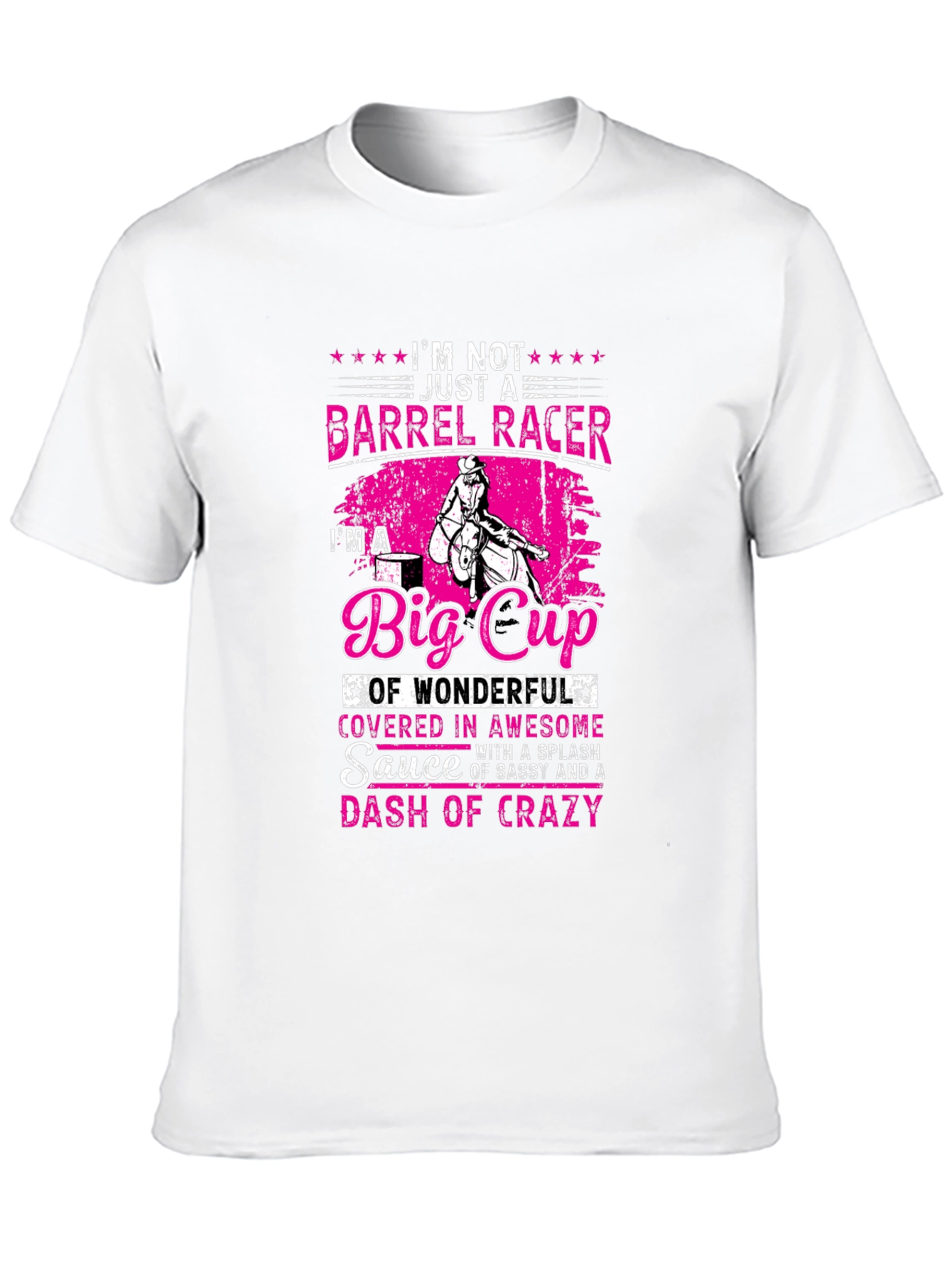 Black Barrel Racer Big Cup Graphic T-Shirt view 10