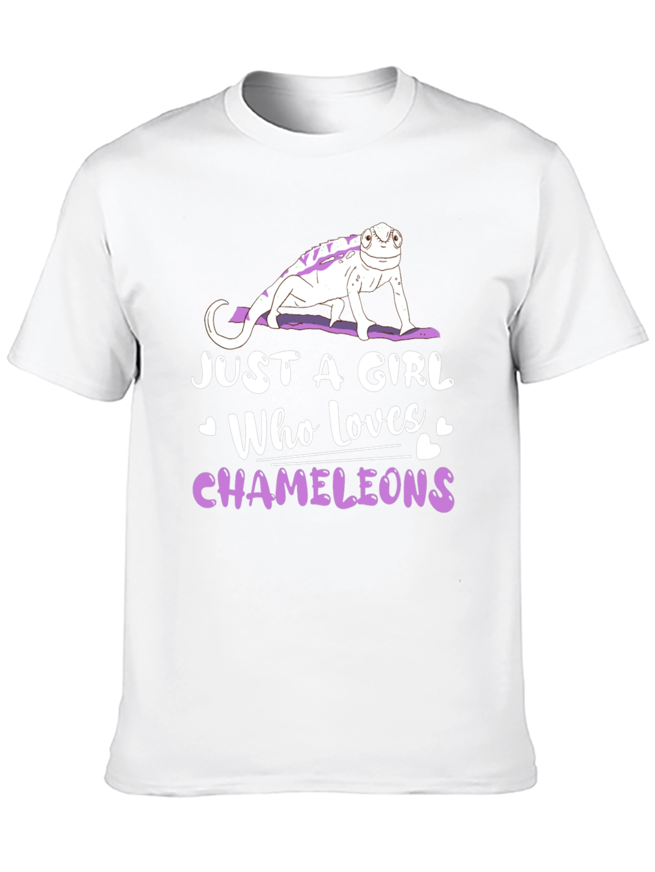 Black Just A Girl Who Loves Chameleons T-Shirt view 10