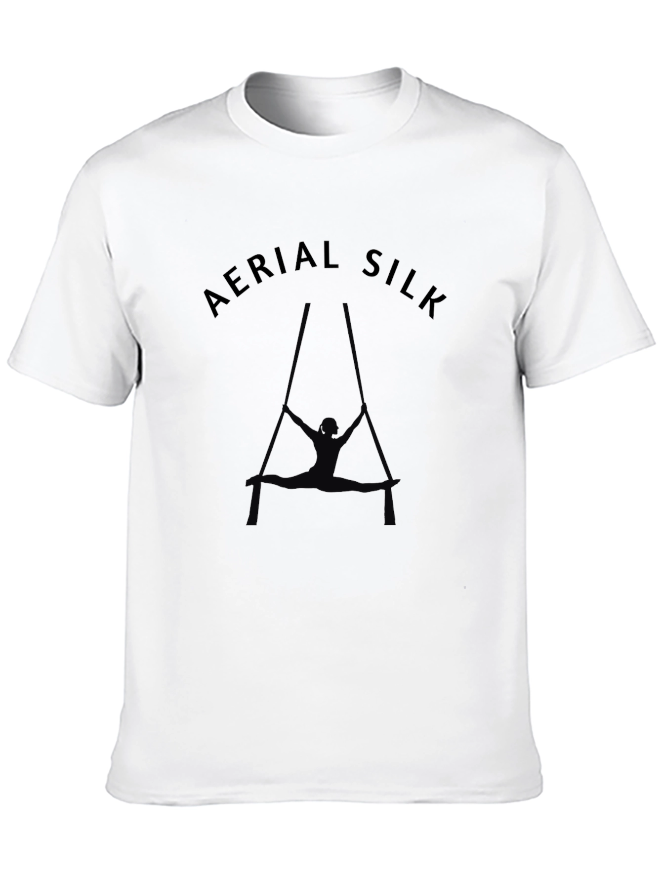Black Aerial Silk T-Shirt - Black Acrobatic Design view 10