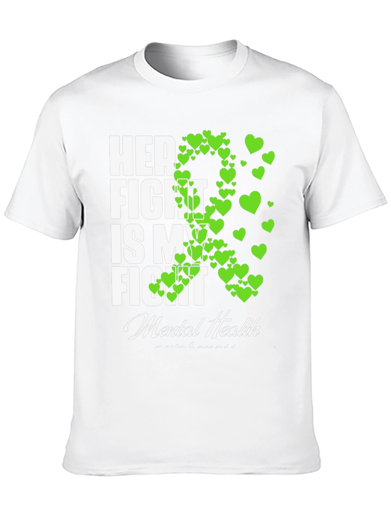 Black Mental Health Awareness T-Shirt - Her Fight Is My Fight view 10