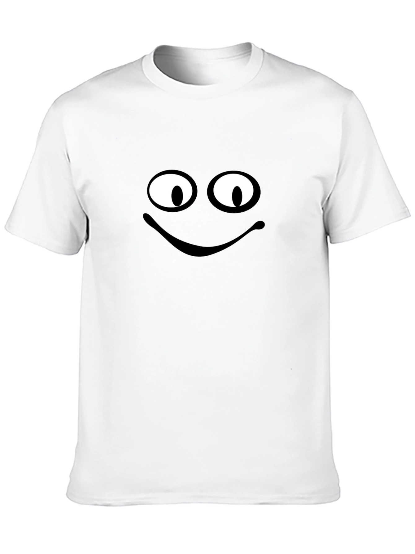 Black Smiling Face Graphic Black T-Shirt view 10