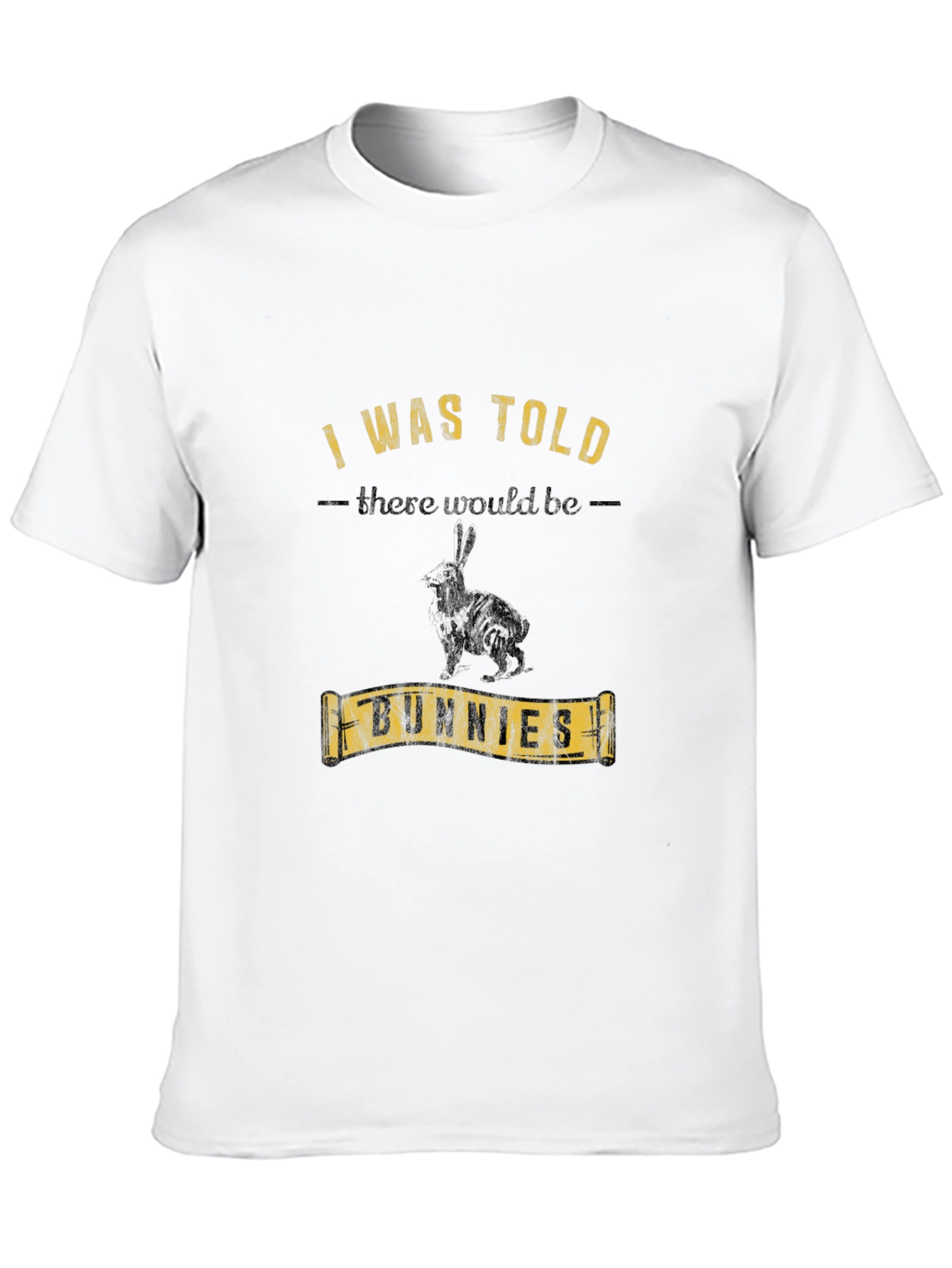 Black Funny Rabbit T-Shirt - I Was Told There Would Be Bunnies Tee view 10