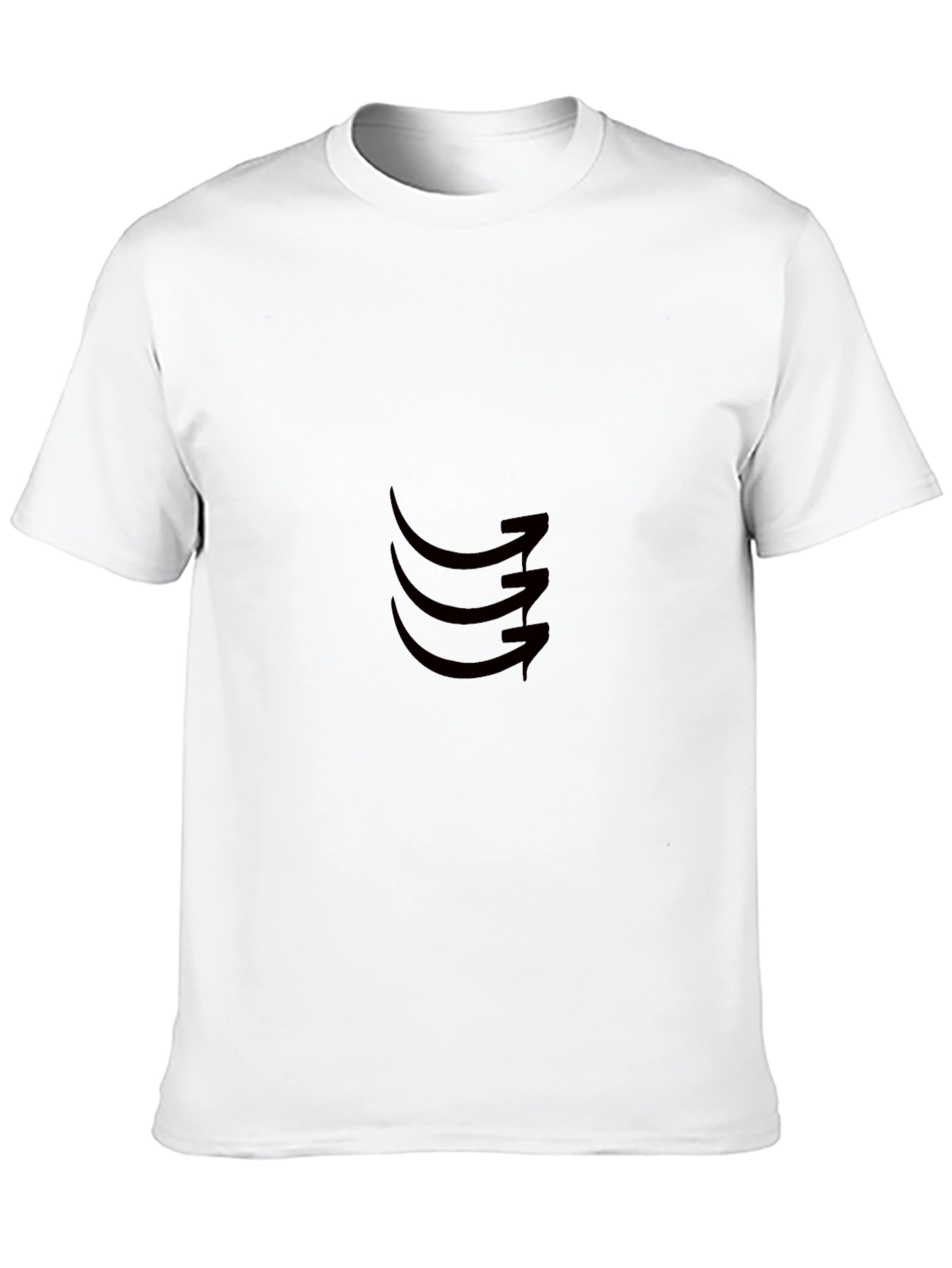 Black Black Graphic Tee - Abstract Arrow Design view 10