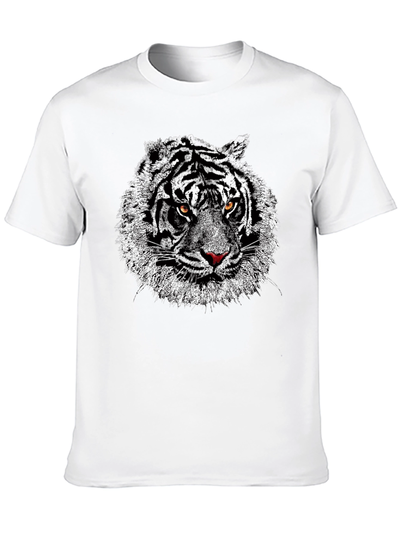 Black Tiger Graphic Print Black T-Shirt view 10